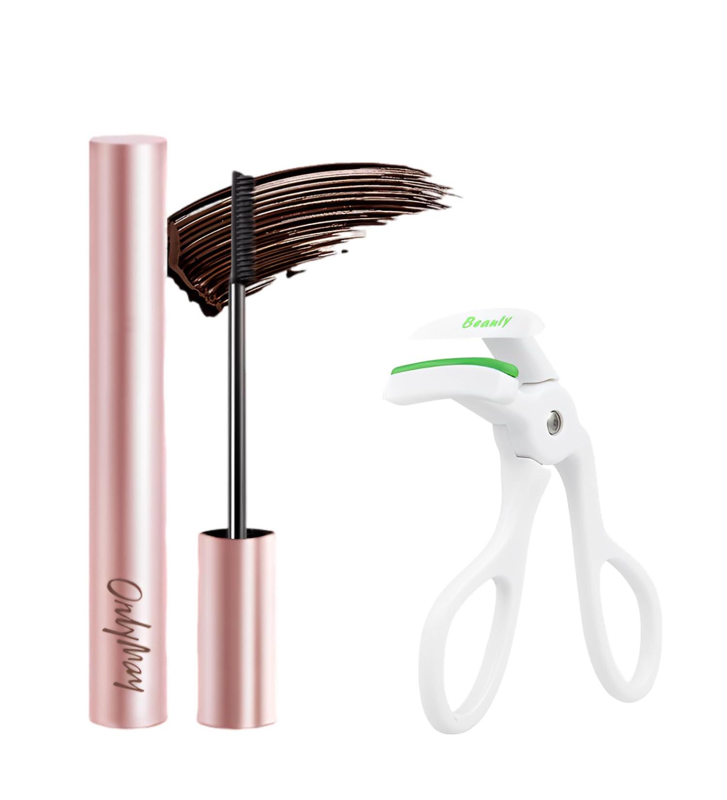 Onlymay Mascara Waterproof Mascara Onlymay Eye Makeup Onlymay Comb Mascara Volumizing Lengthening Defining Curling Multiplying. Contains An Eyelash Curler (Brown Red with clamp) - Buy Online on GoSupps.com