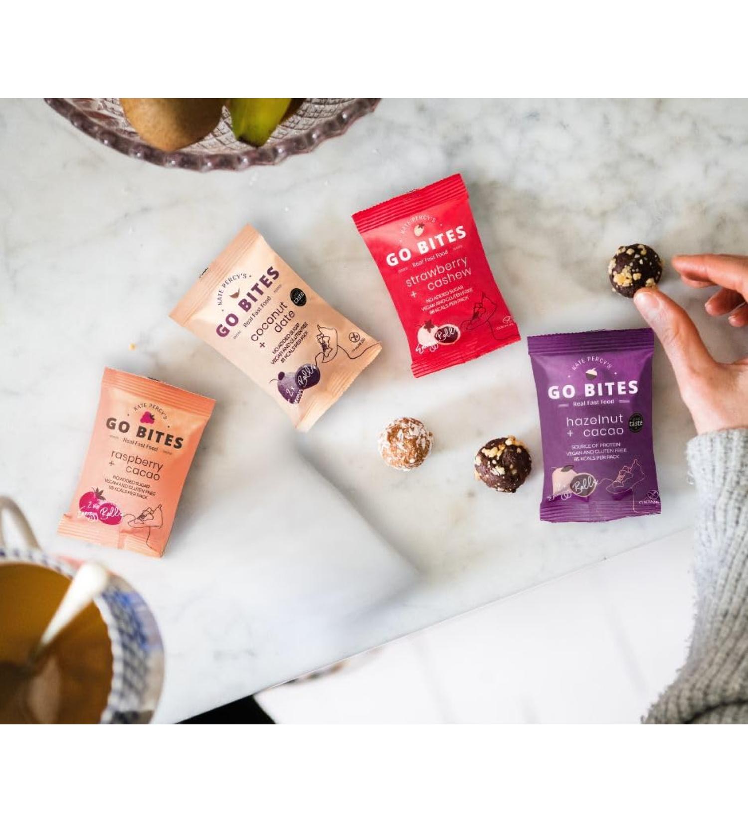 Kate Percy's Go Bites 16 pack Variety Box | Healthy Snack | Vegan | Gluten Free | 100% Natural | Fuel Your Running Swimming Triathlon Sports Nutrition - Buy Online on GoSupps.com