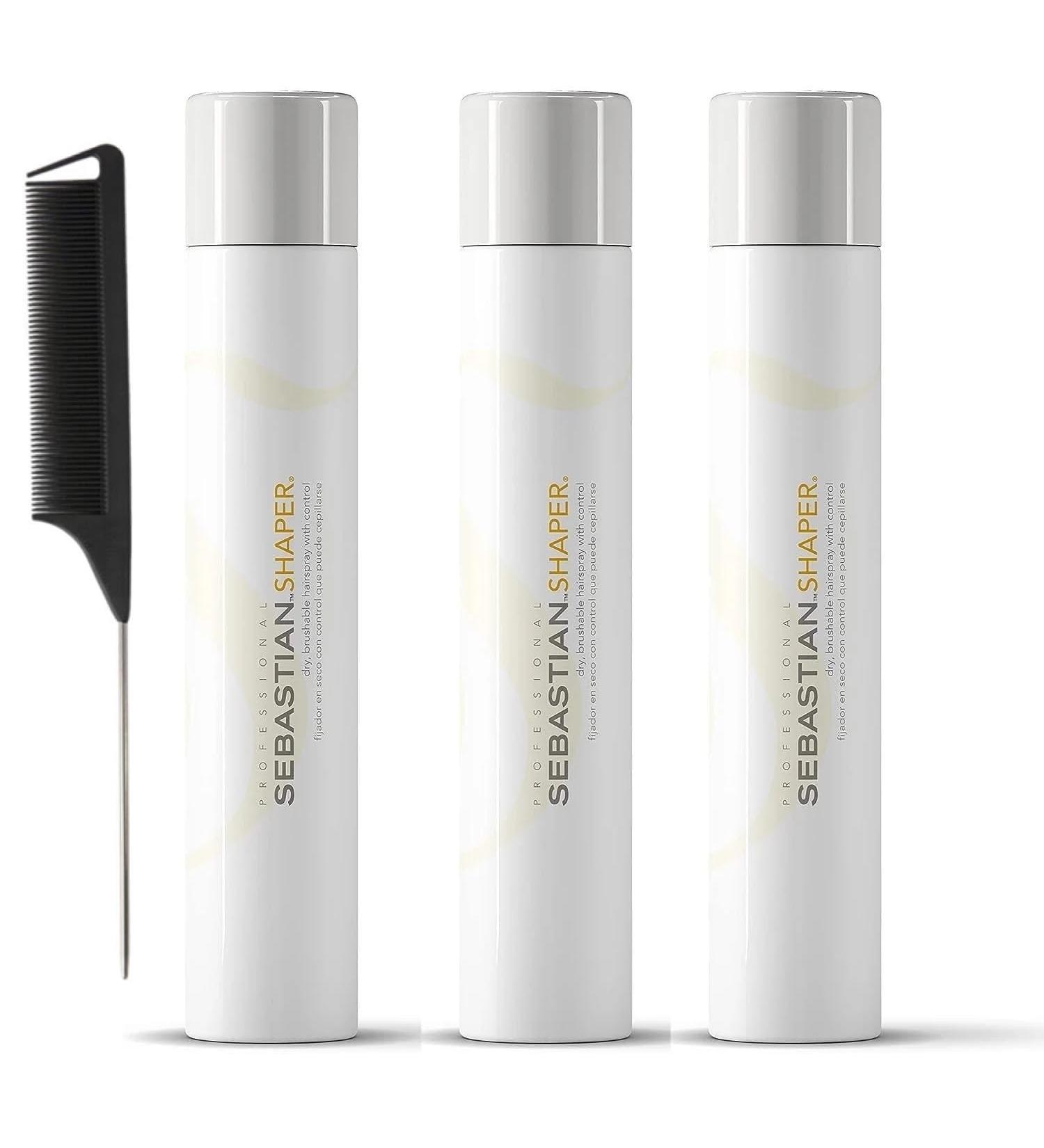 Shaper - Hold And Control Hairspray - 10.6 Ounce - Includes Black Steel rat Comb (Pack Of 3)