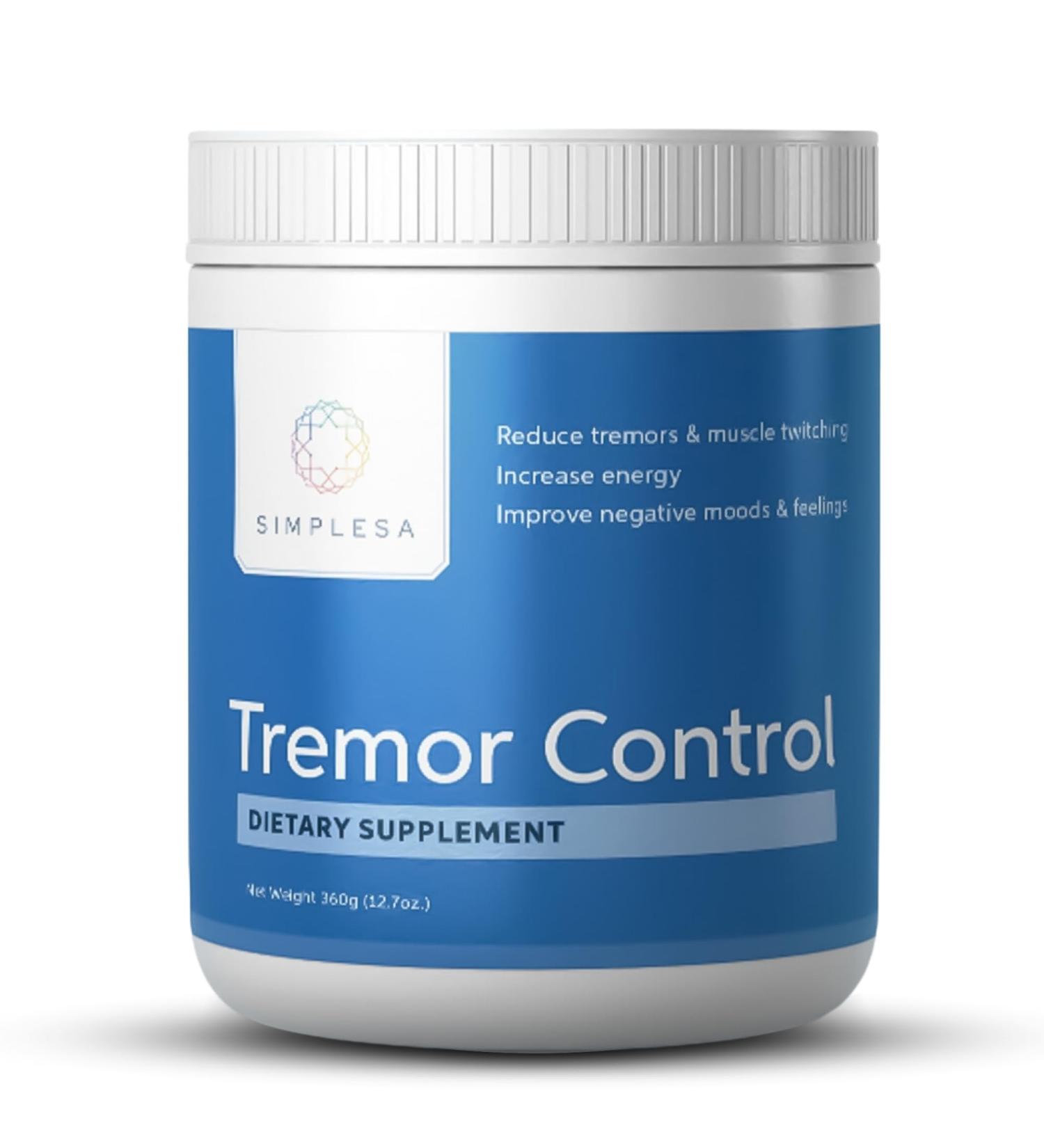 Simplesa Tremor Control Supplement - L-Arginine Alpha-Ketoglutarate with GABA Ubiquinol & Niacin | 360g AAKG Powder for Muscle Health & Tremor Support - Buy Online on GoSupps.com