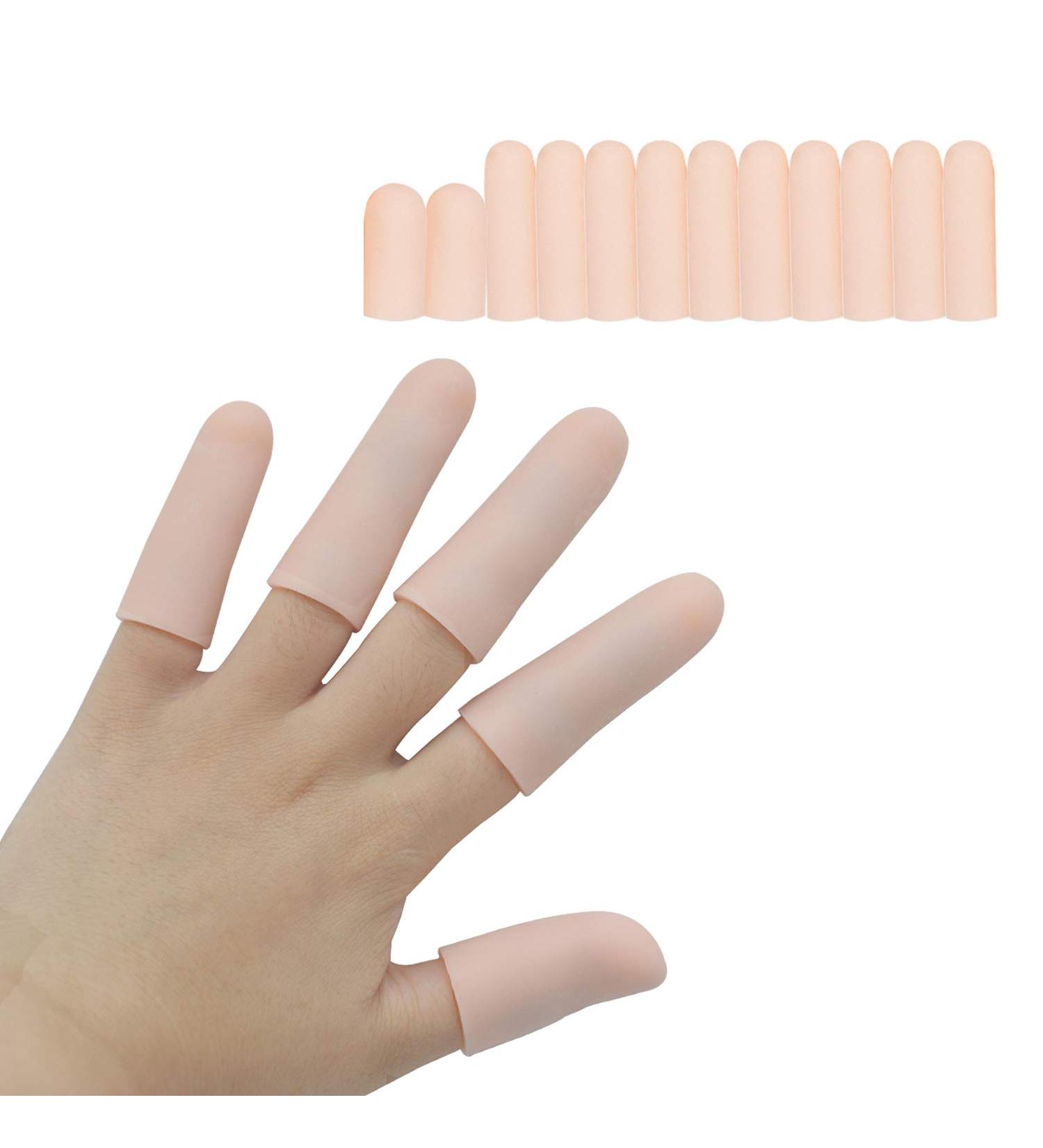 12 Silicone Finger Cots for Arthritis Trigger Finger & Blisters - Gel Finger Protectors Support - Buy Online on GoSupps.com