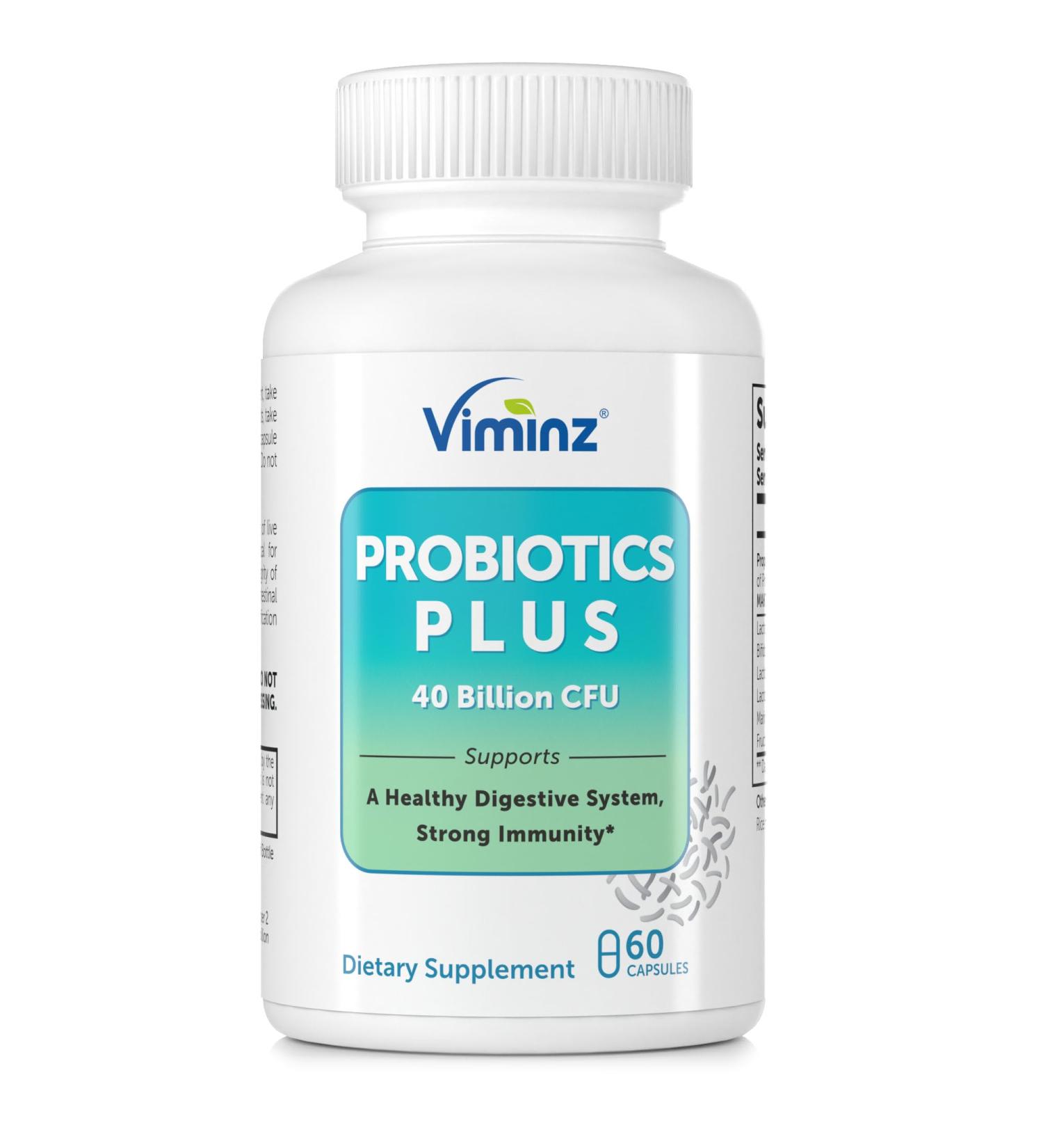 Viminz PROBIOTICS Plus - Healthy Digestive System Strong Immunity* - 60 Capsules - Buy Online on GoSupps.com