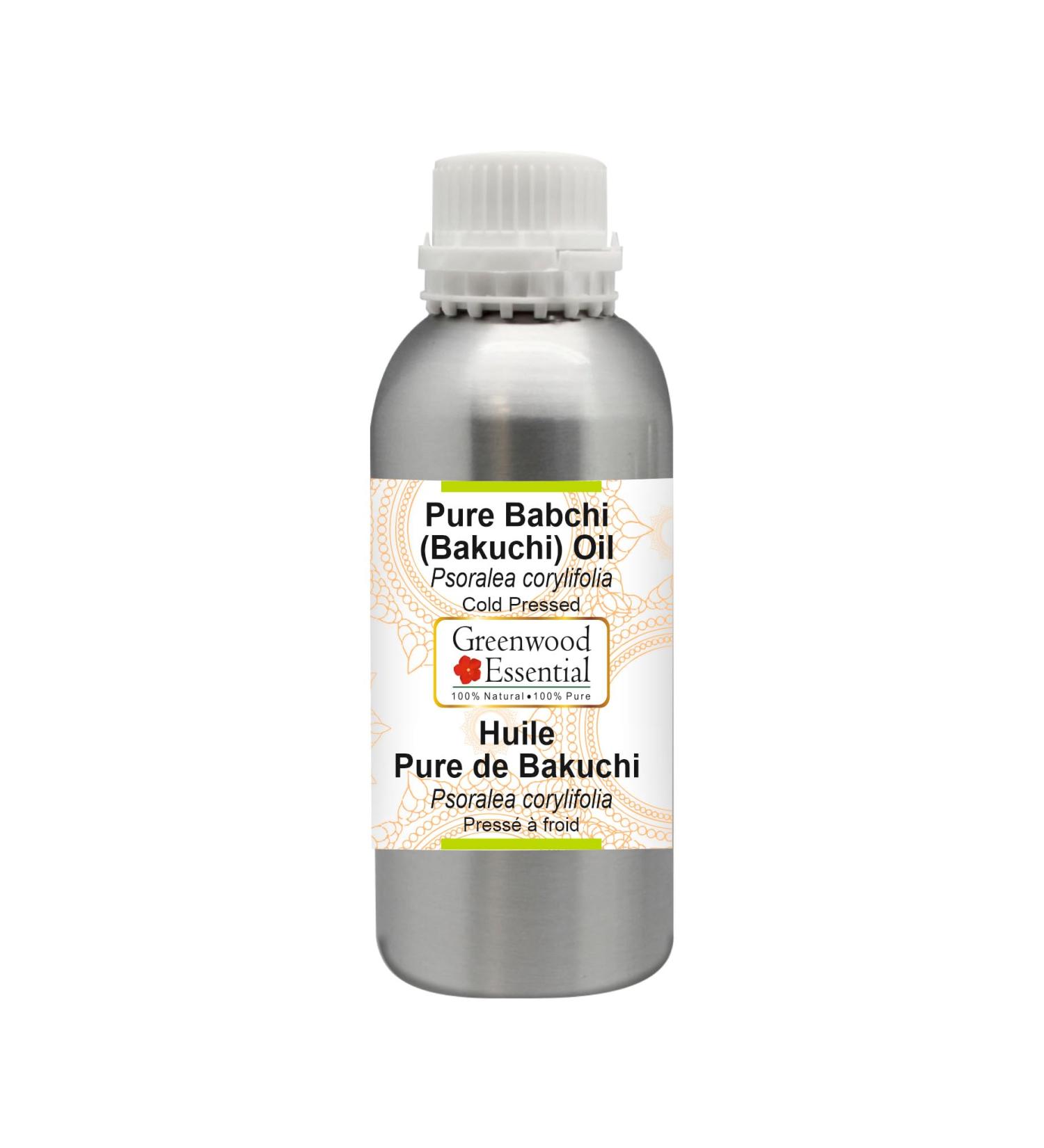 Greenwood Essential Natural Babchi (Bakuchi) Oil - 1250ml Cold-Pressed Therapeutic Quality for Skin & Hair - Buy Online on GoSupps.com