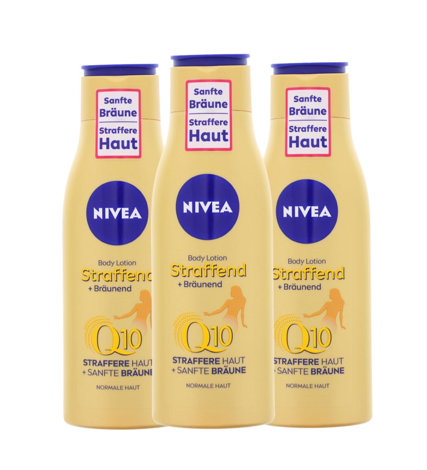 Beiersdorf 3 x NIVEA Body Lotion firming + tanning Q10 care each 200 ml body lotion - Buy Online on GoSupps.com