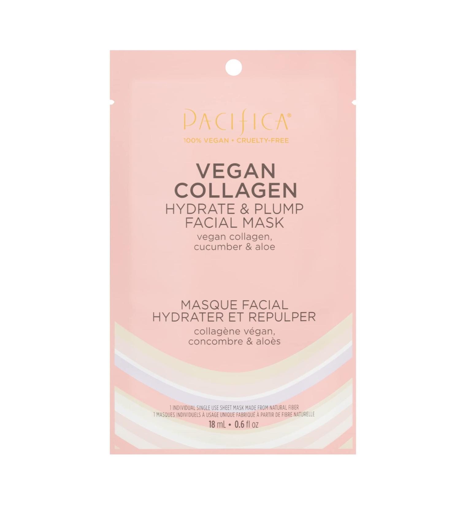 Pacifica Beauty Vegan Collagen Hydrate & Plump Face Mask Set - Skincare for Moisturized, Dewy Skin with Cucumber & Aloe - Ideal for Dry & Aging Skin - 1 Pack - Buy Online on GoSupps.com