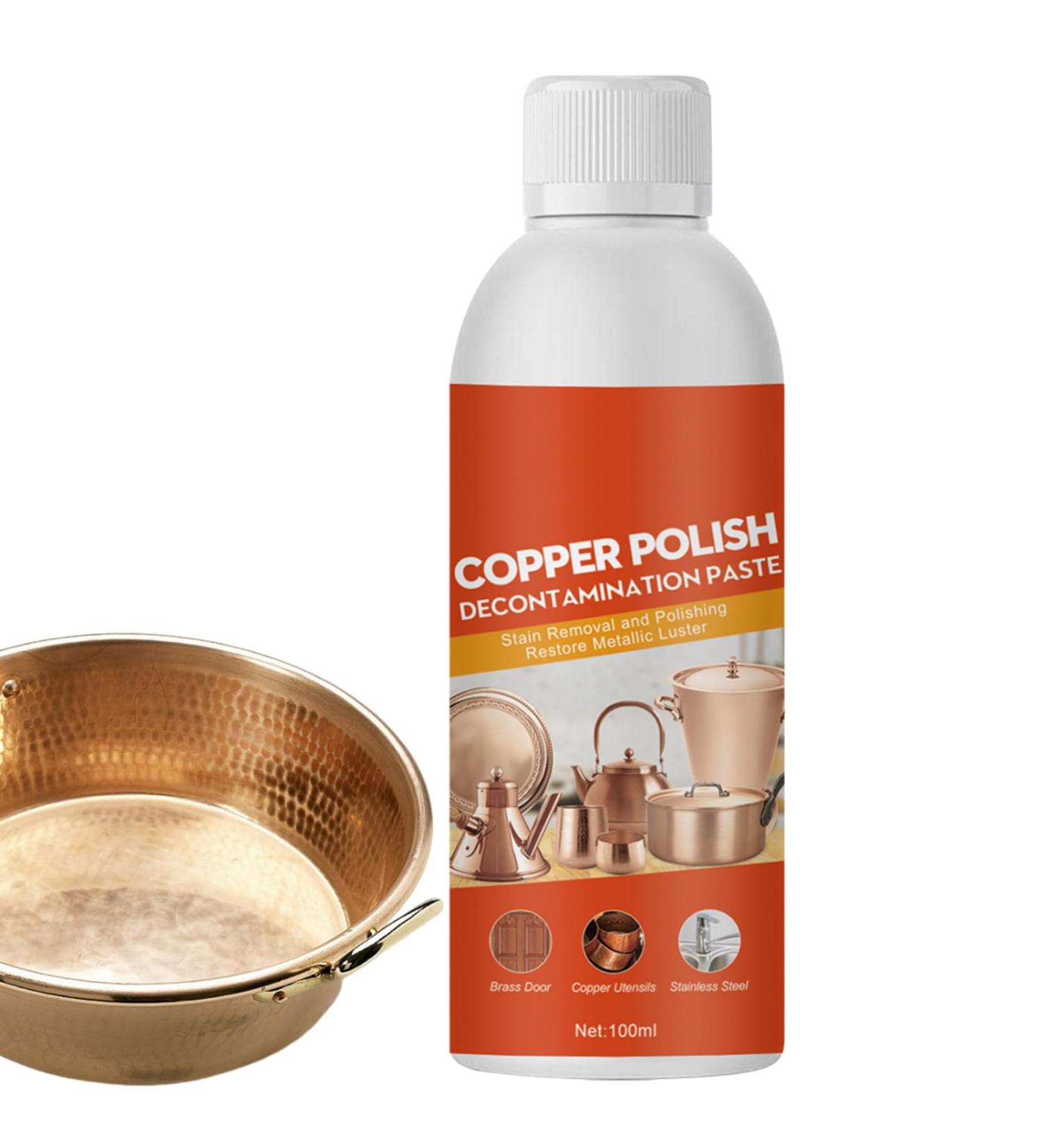 Copper Polishing Cream | Gently Copper Cleaner for Pots Rust Removal for Metal 100 Ml Cleans Without Scratching for Kitchen Accessories Jewelry Watches Instruments for Brass Littryee - Buy Online on GoSupps.com
