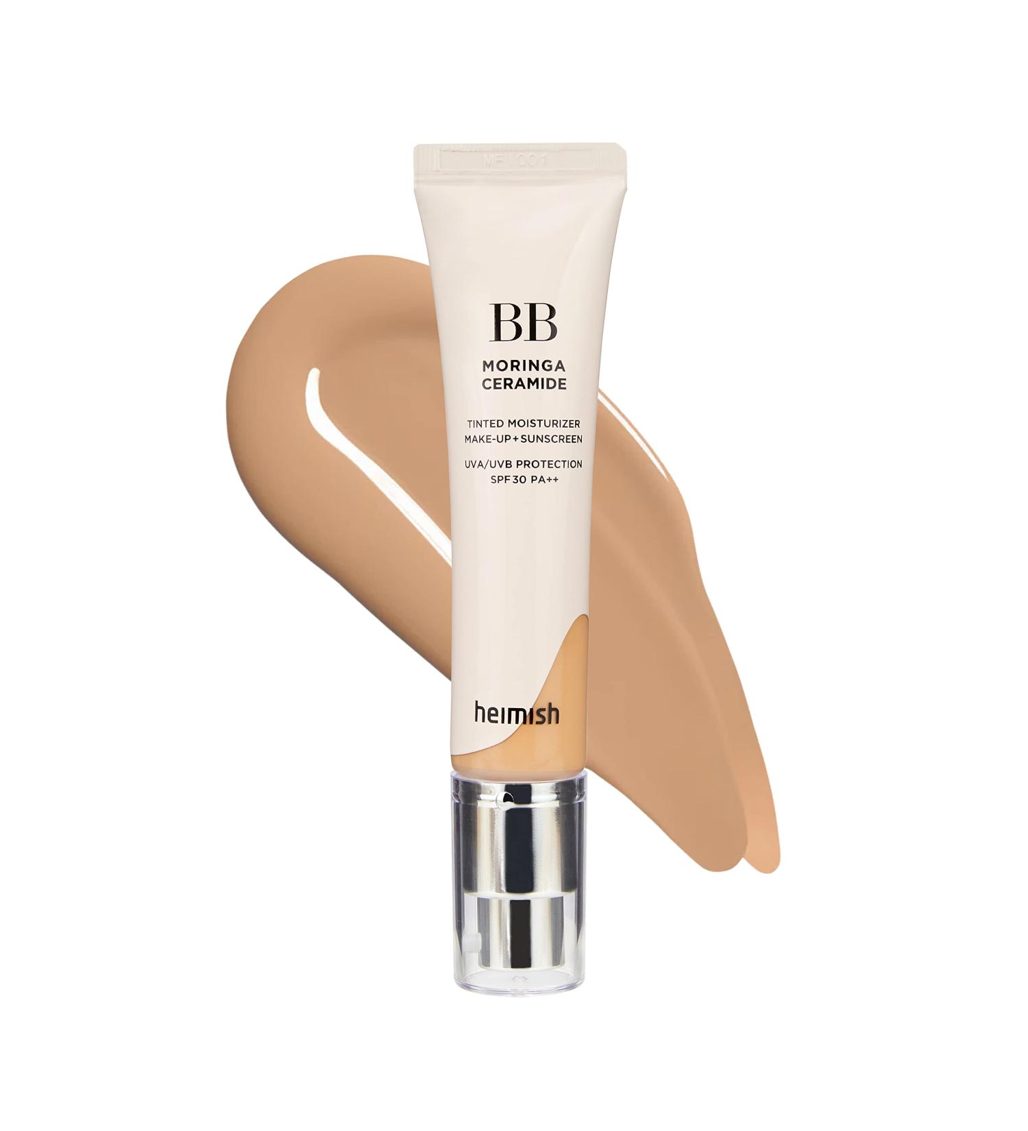 Heimish Moringa Ceramide BB Cream SPF 30 PA++ 25N Medium 2.05 oz | Triple Functional Long-Lasting BB Cream for High Coverage & Moisturizing | Sun Care & Blemish Spot Cover - Buy Online on GoSupps.com