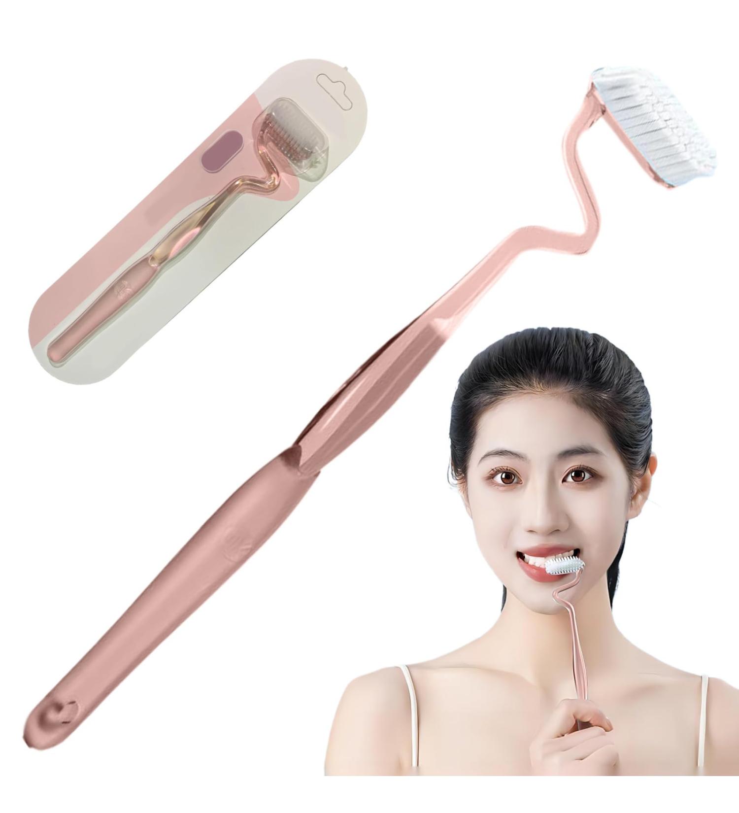 Ergonomic Soft Bristle Toothbrush for Adults - Red Manual Replacement with Tongue Cleaner | Ideal for Gum Care - Buy Online on GoSupps.com
