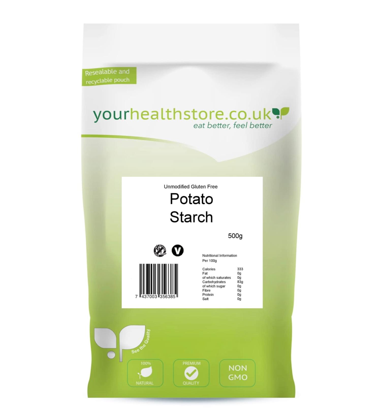 yourhealthstore Unmodified Potato Starch 500g Gluten Free Non GMO.