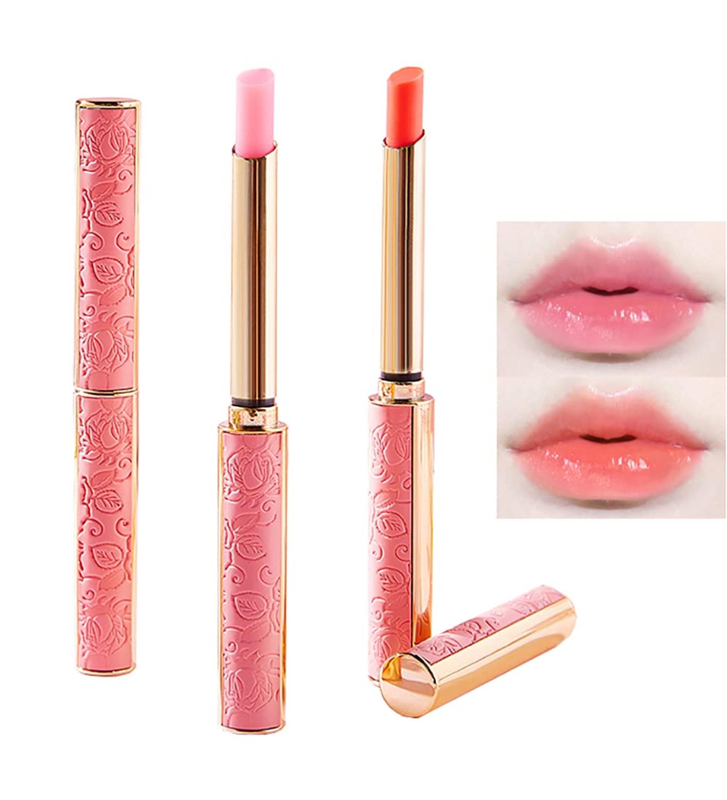 Petansy Color Changing Lipstick Set - 2 Colors Crystal Jelly Moisturizing Magic Lipstick Kit - Buy Online on GoSupps.com