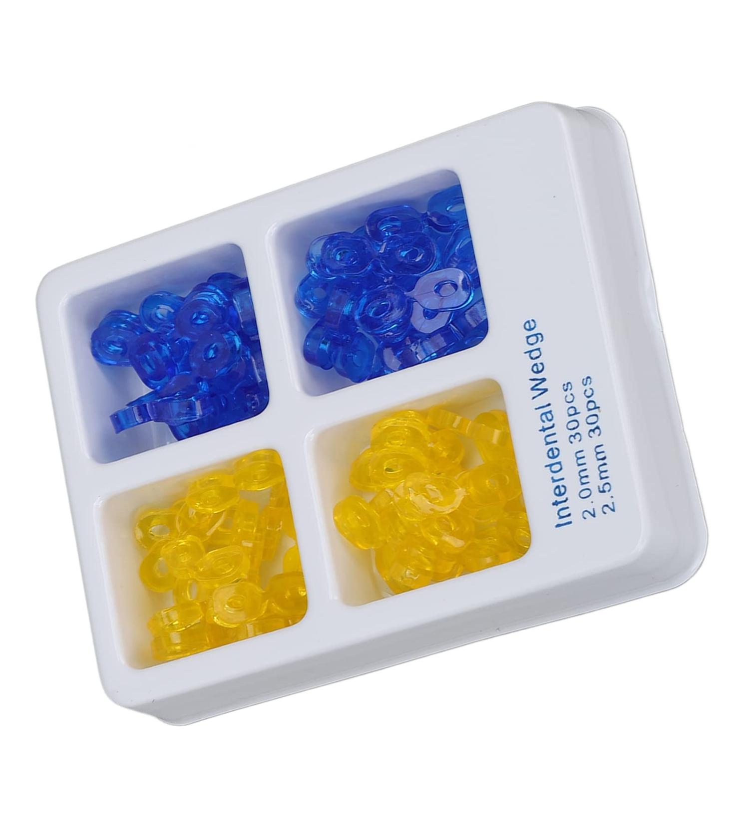 Pack of 60 Elastic Rubber Tooth Wedges | Tooth Separators & Fastening Wedges for Gaps - International Shipping - Buy Online on GoSupps.com