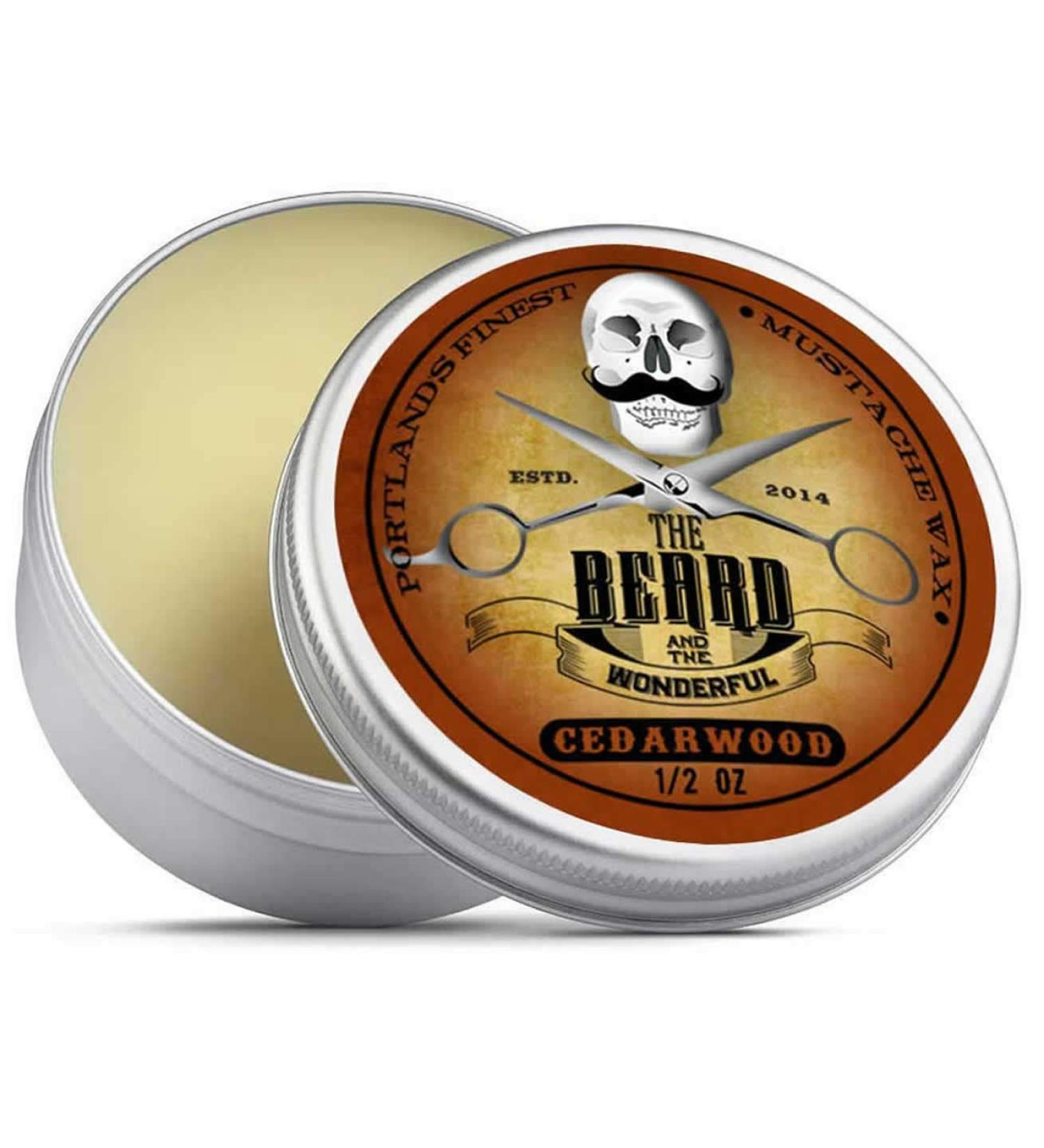 Cedarwood Moustache & Beard Wax 15ml - Promotes Growth, Moisture Resistant, Natural Ingredients - Men's Skin & Hair Care - Buy Online on GoSupps.com