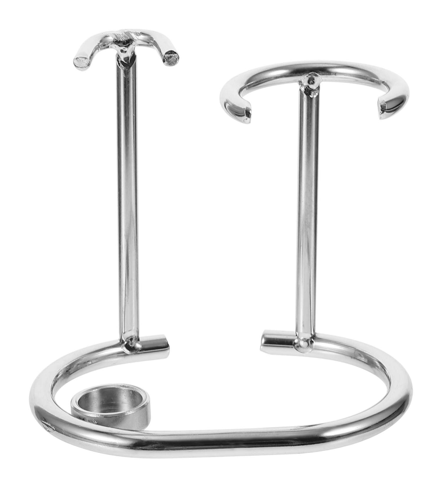 Heallily Razor Holder & Straight Shaver Stand - Steel Shaving Set Organizer for Men | Premium Alloy & Wooden Razor Stand - Buy Online on GoSupps.com