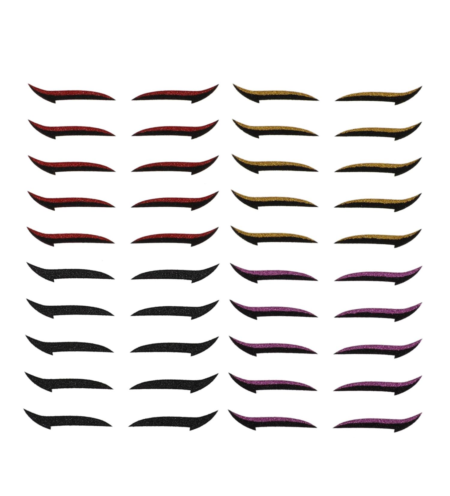 NOLITOY 20 Pairs Eyeshadow Stickers Glitter Eyeliner Stickers Eyelid Tape Eye Line Strips Double Eyelid Mold - Buy Online on GoSupps.com