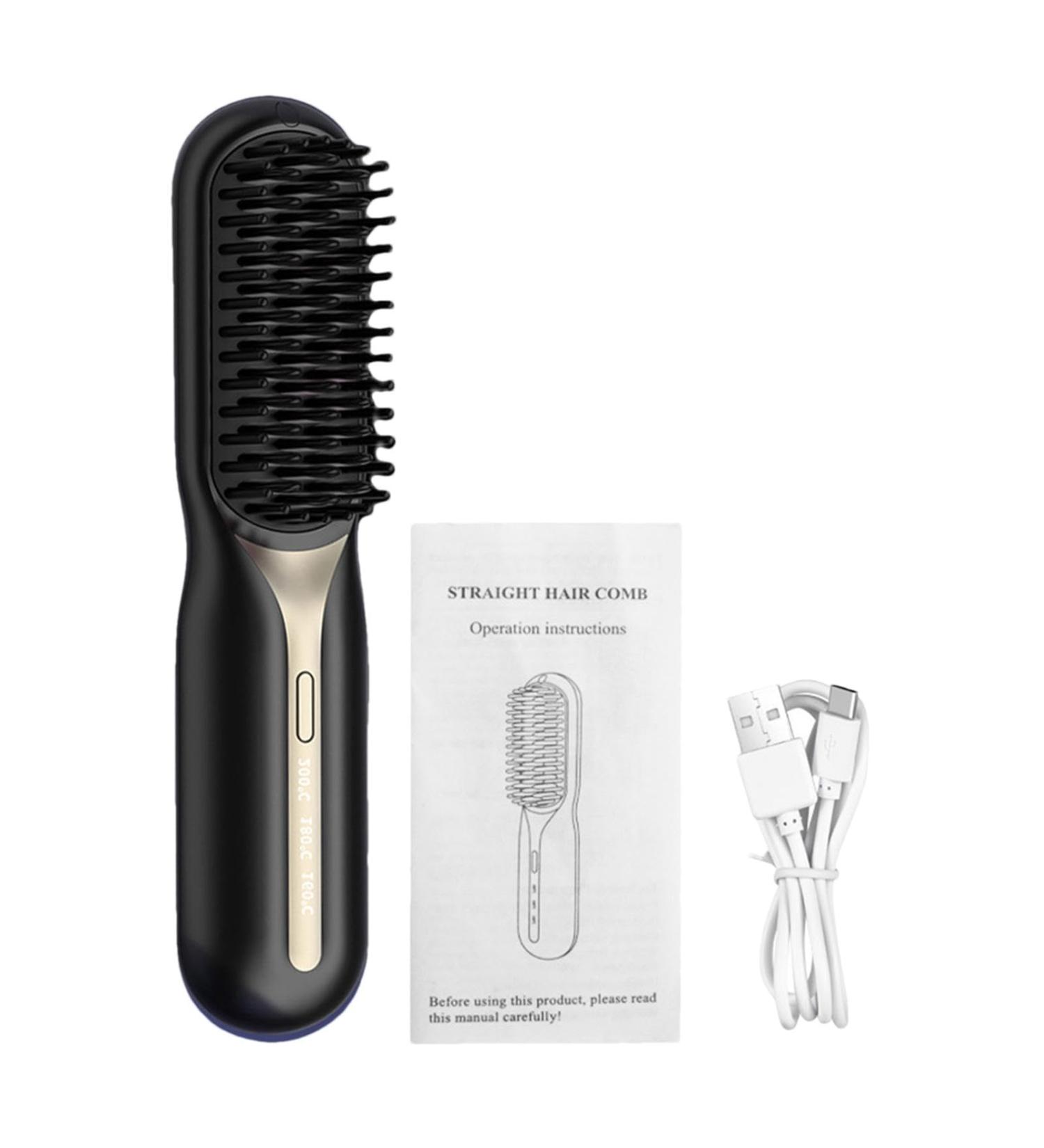 Chrox Hair Straightening Irons - Travel-Friendly Electric Styling Comb & Hot-Air Brush for Women & Girls - Compact & Easy to Use Black Straightener - Buy Online on GoSupps.com