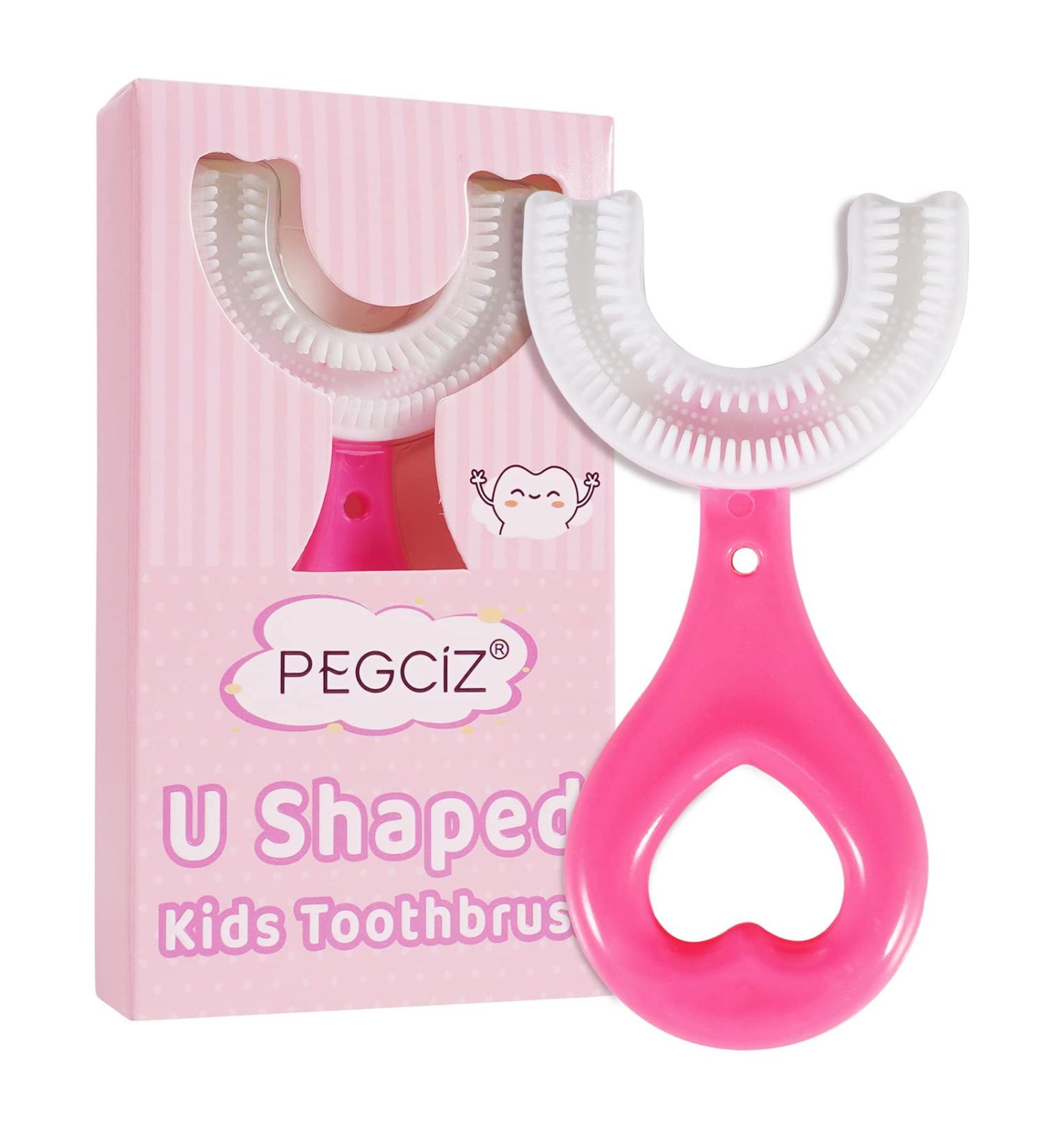 Kids U-Shaped Toothbrush - Soft Silicone 360 Cleaning Design for Ages 2-6 | Toddler Oral Care - Buy Online on GoSupps.com