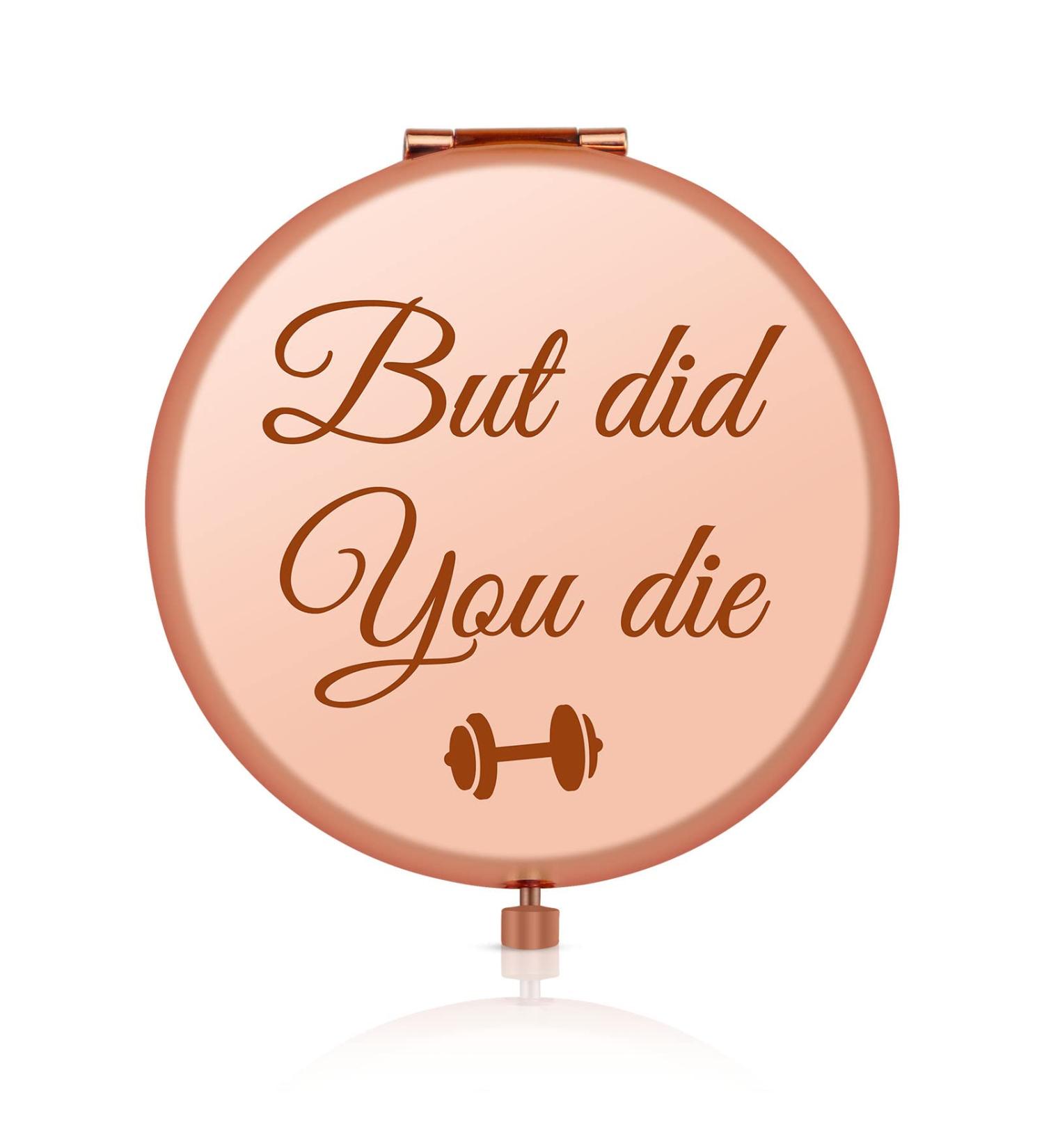 Rose Gold Compact Mirror: Fitness Trainer Gifts for Women - Workout & Bodybuilding Inspirational Gift - Buy Online on GoSupps.com