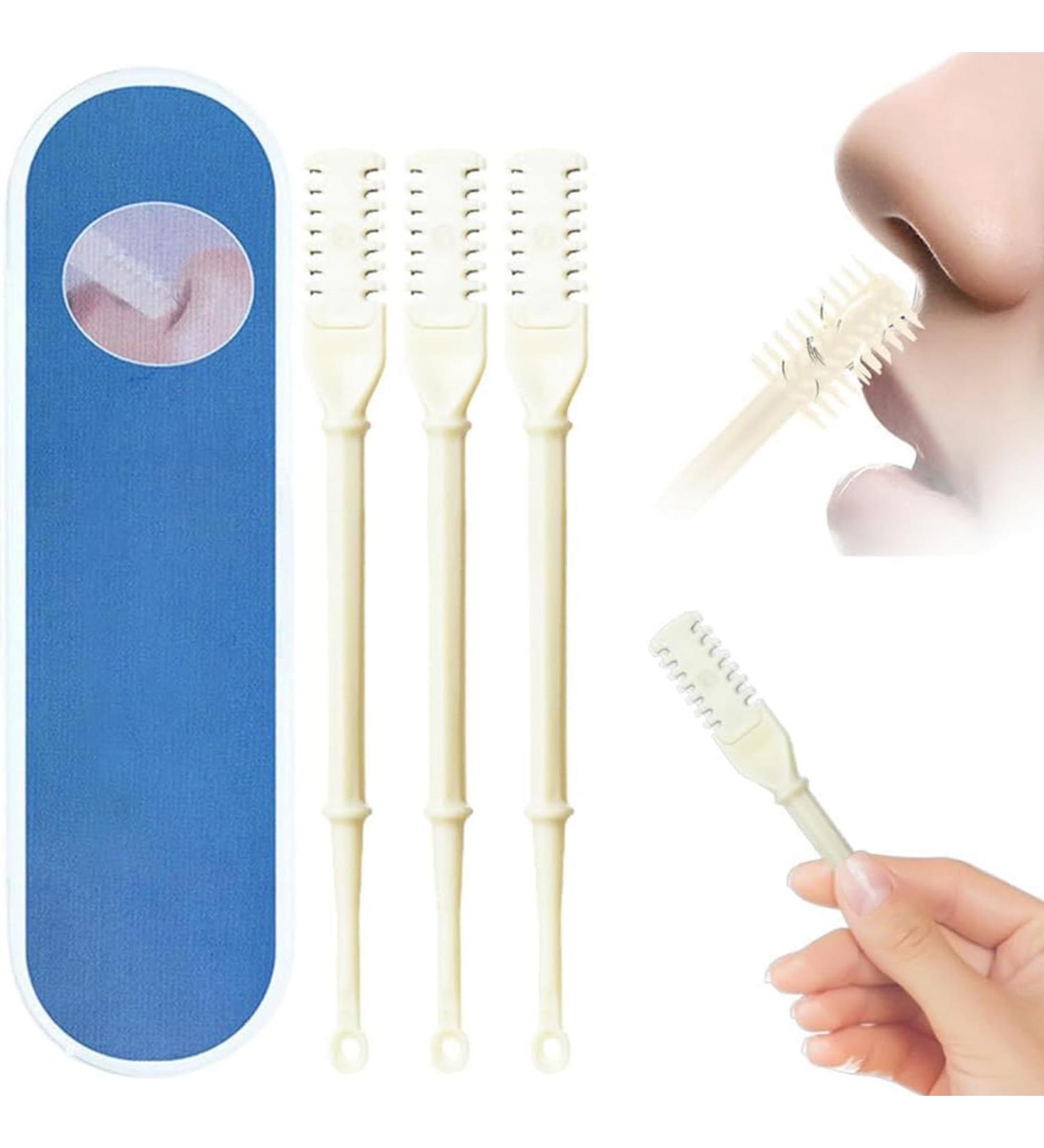 2-in-1 Nasal Hair Cutter | Upgraded Manual Nose Hair Trimmer | 360 Rotating Nose Hair Trimmer for Men & Women | Double-Sided Nose Hair Knife - A-white - Buy Online on GoSupps.com