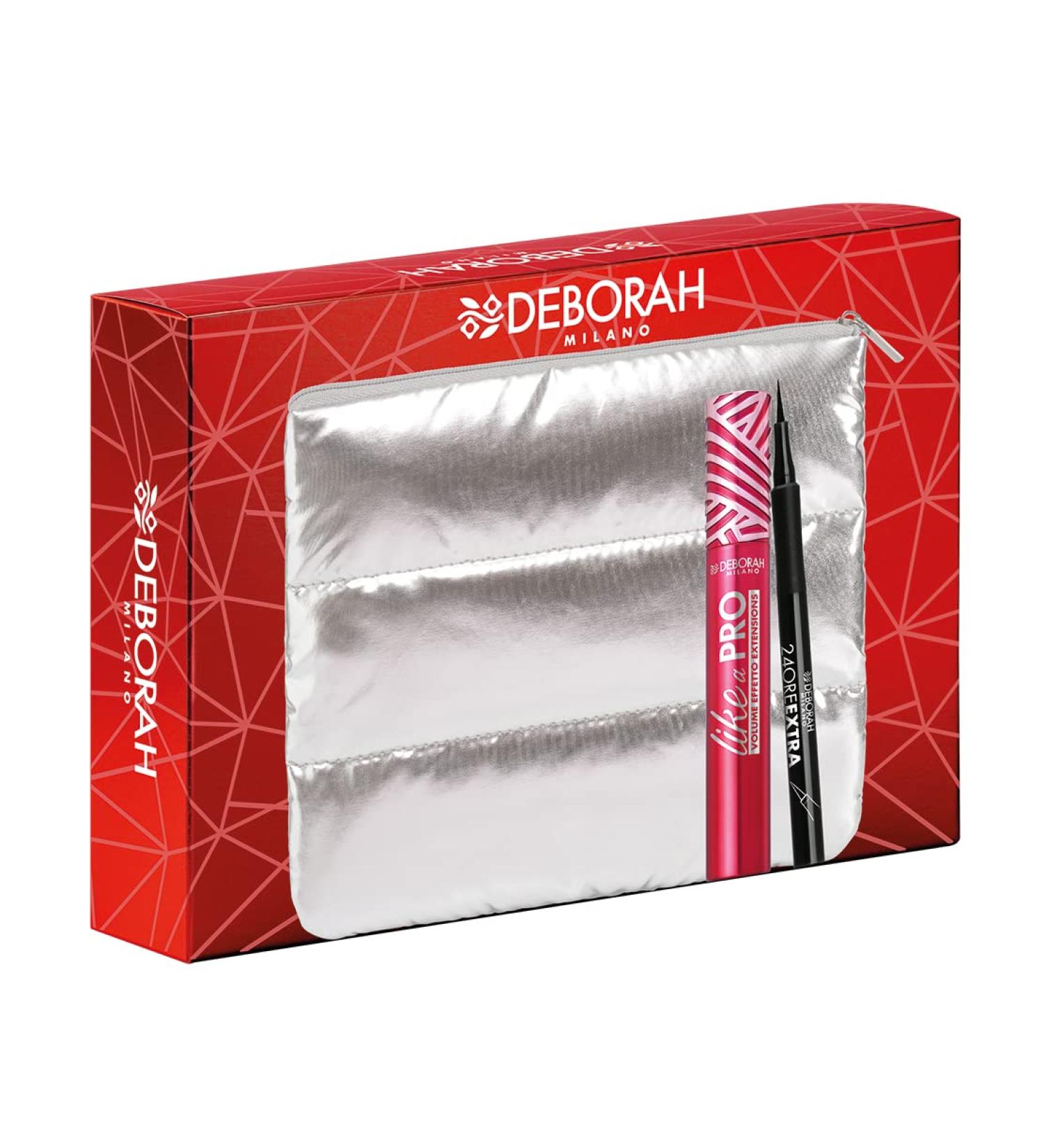  DEBORAH Deborah Milano Gift Idea Pouch No. 08 with Instant Like and Pro Mascara and Eyeliner Pen 24 Hours Extra Black - Buy Online on GoSupps.com