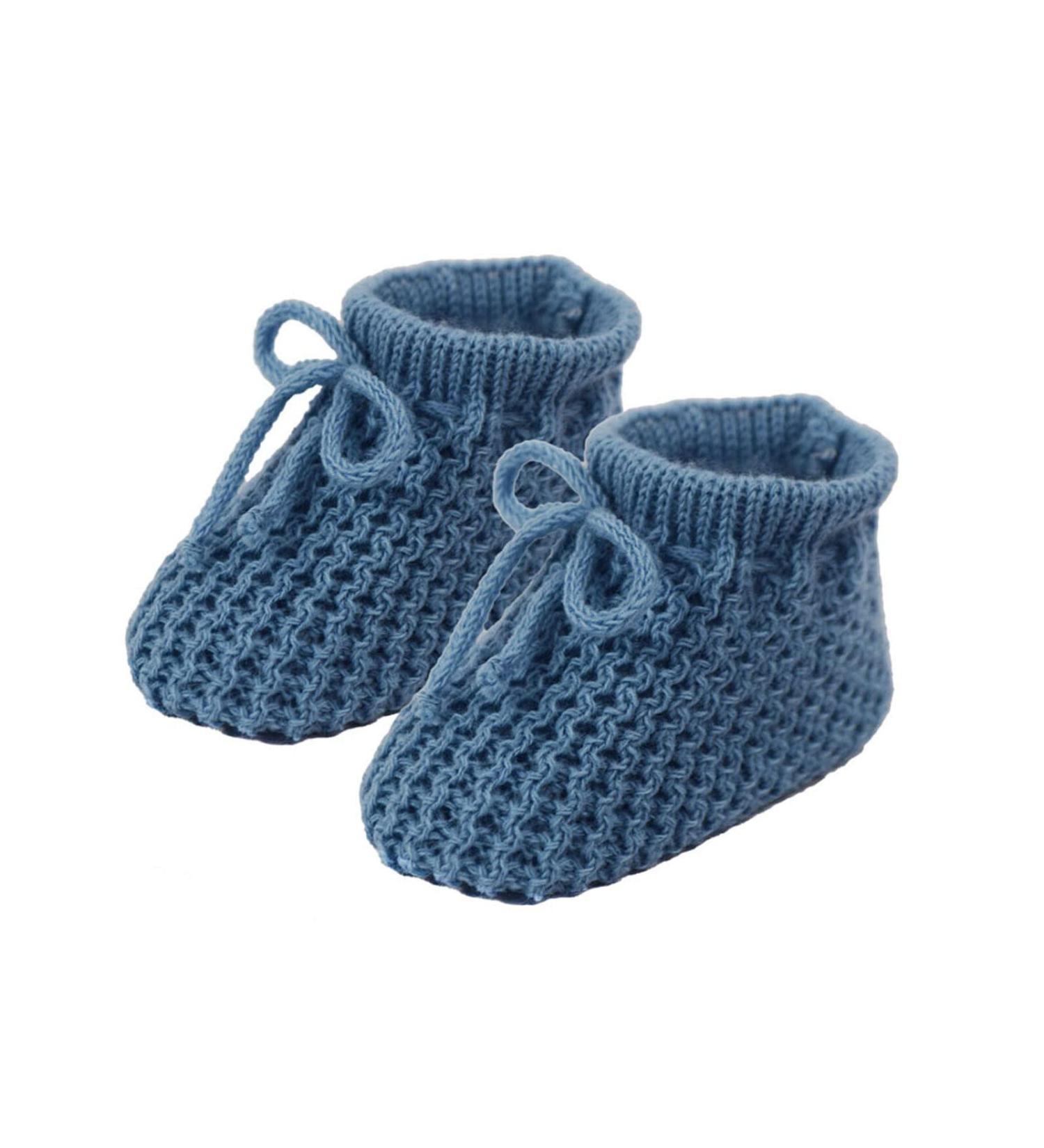 Royal Icon Baby Booties 0-3 Months - Warm & Safe Slippers for Baby Boys & Girls - Newborn Baby Boots Ri401 in Dusty Blue - Buy Online on GoSupps.com