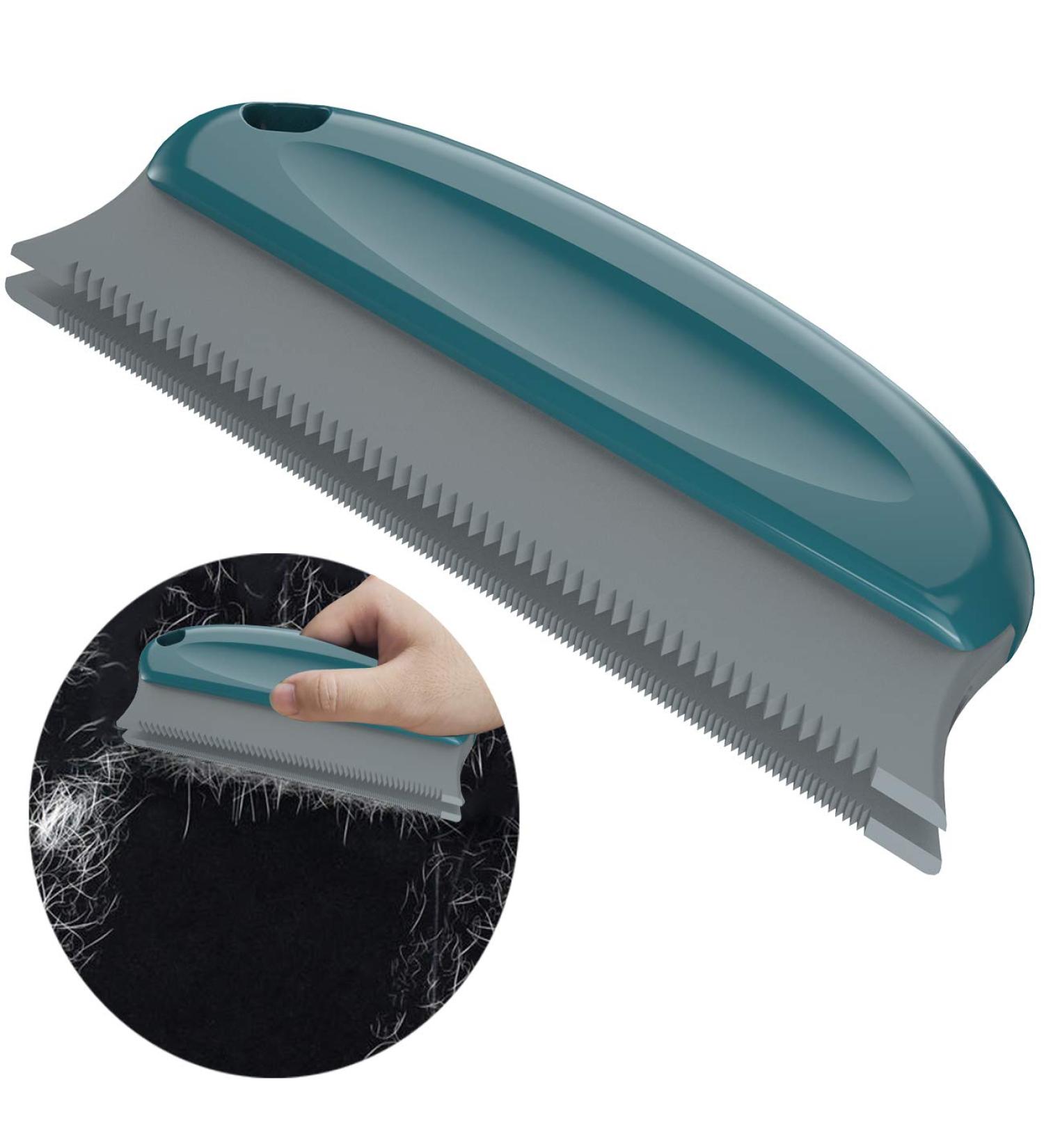 Meteou Pet Hair Cleaning Remover Brush - Handle Detailer for Cats and Dogs | Lint Remover for Furniture, Cars, and Clothes - Dark Blue - Buy Online on GoSupps.com