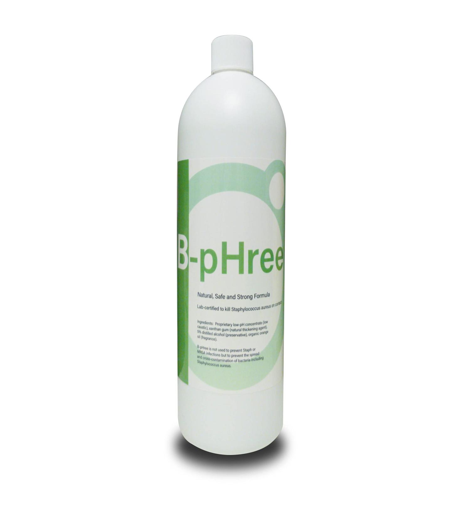 B-pHree Gel Bacteria Wash (16oz) - lab-certified to kill Staph aureus on skin contact