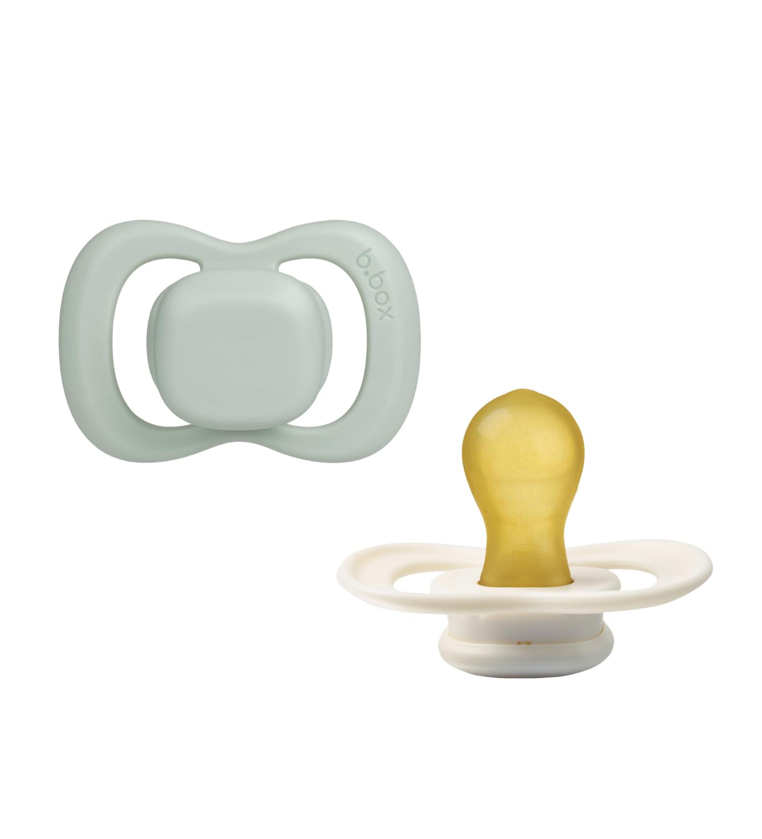 b.box Baby Pacifier Size 2 (Pack of 2) | Natural Rubber Latex | Round Teat | Keeps Clean | Ideal for 6+ Months - Shop Now! - Buy Online on GoSupps.com