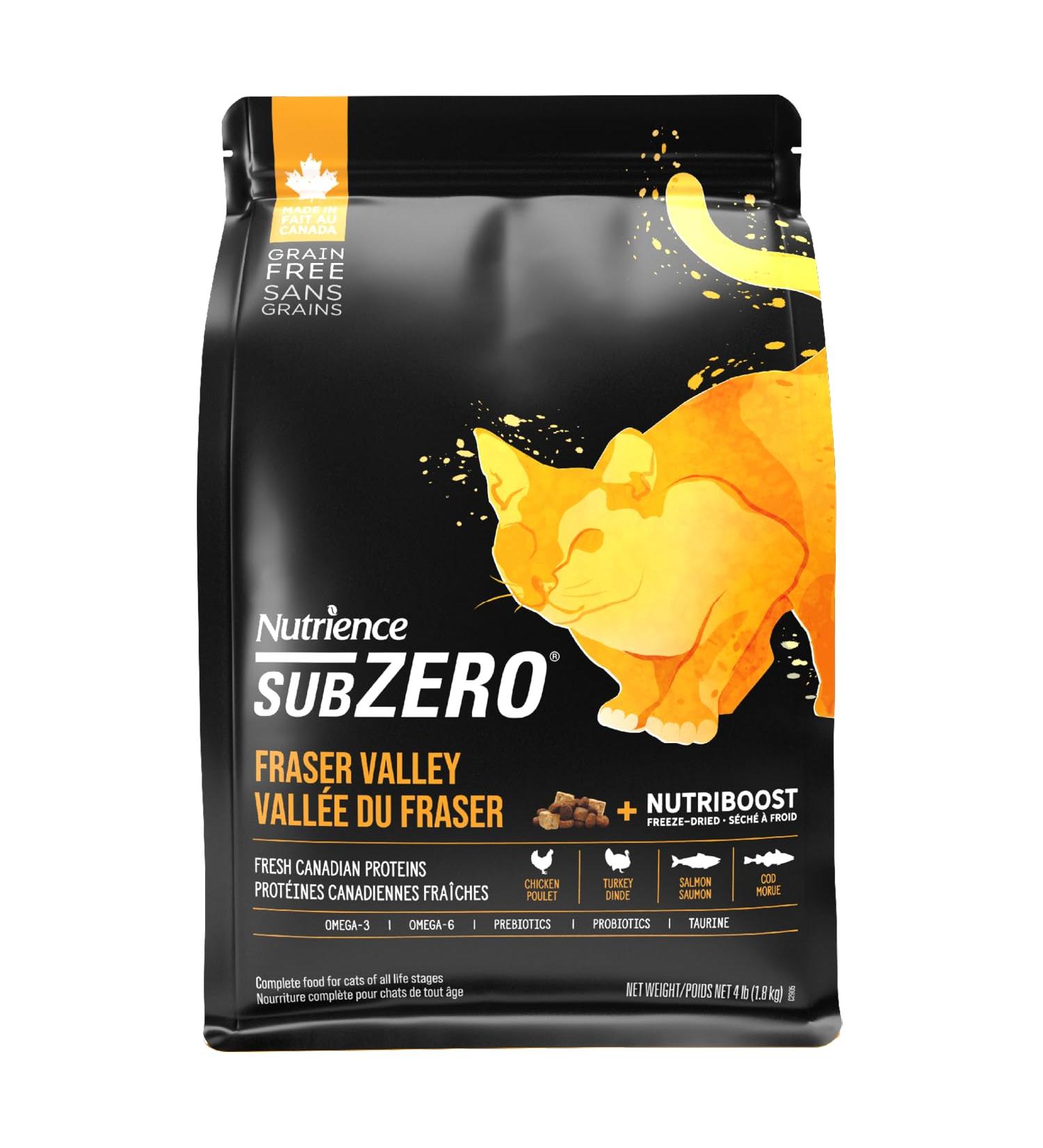 Nutrience Grain Free High Protein Subzero for Cats - Fraser Valley - 1.8 kg (4 lb) Fraser Valley 450 g (Pack of 4) - Buy Online on GoSupps.com
