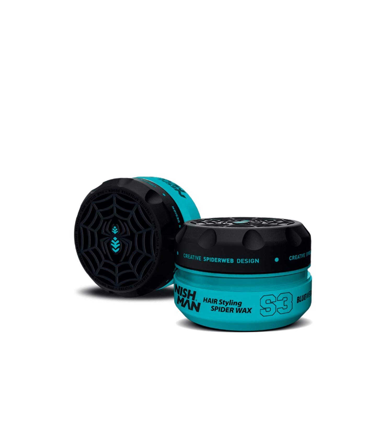 NISHMAN S3 Hair Styling Spider Wax - Blue 100 ml Lavender 100 ml (1 pack)