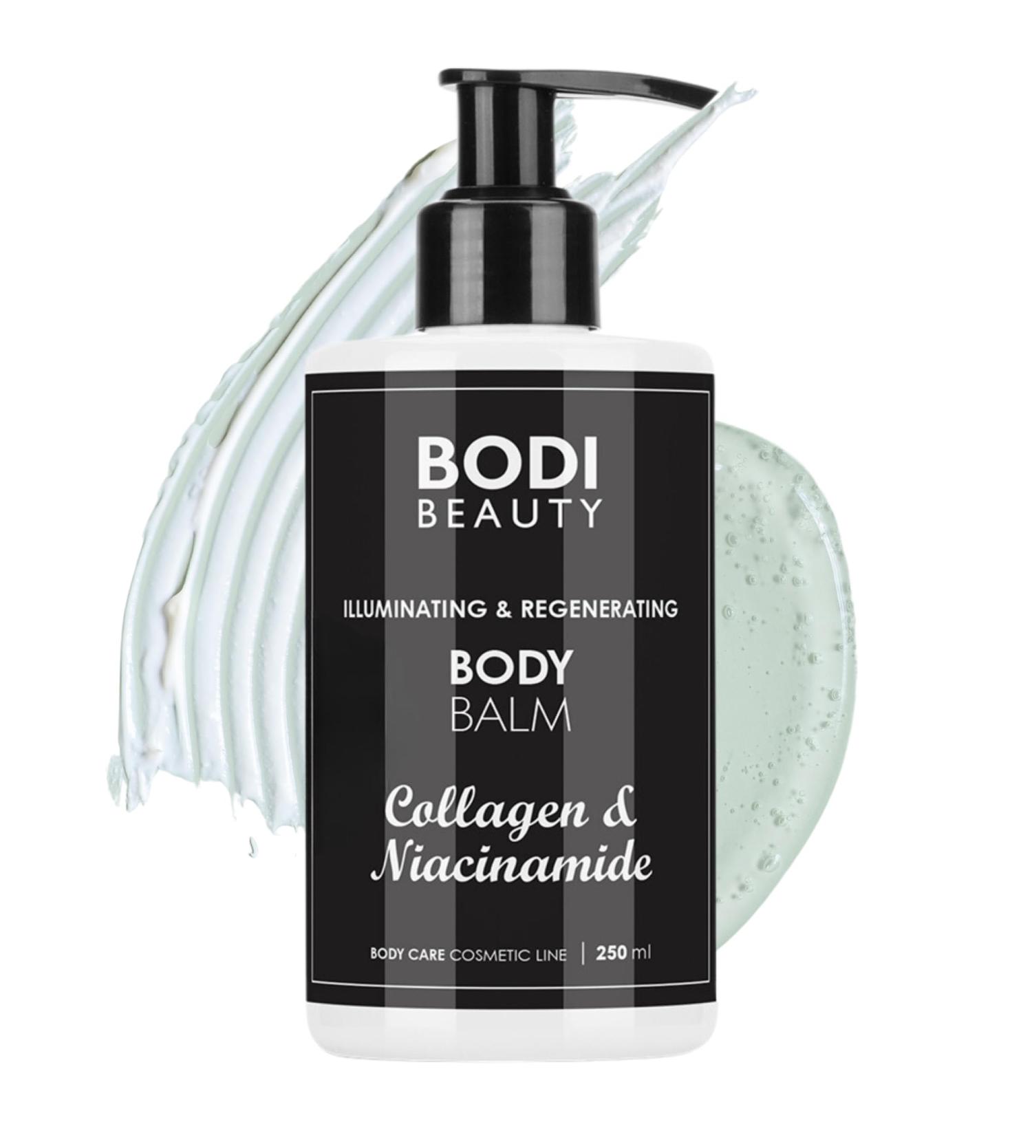 Bodi Beauty Body Balm 250ml - Whitening Body Balm with Collagen, Niacinamide, Glycerin, Urea and Allantoin - For Radiant and Smooth Skin - Body Lotion