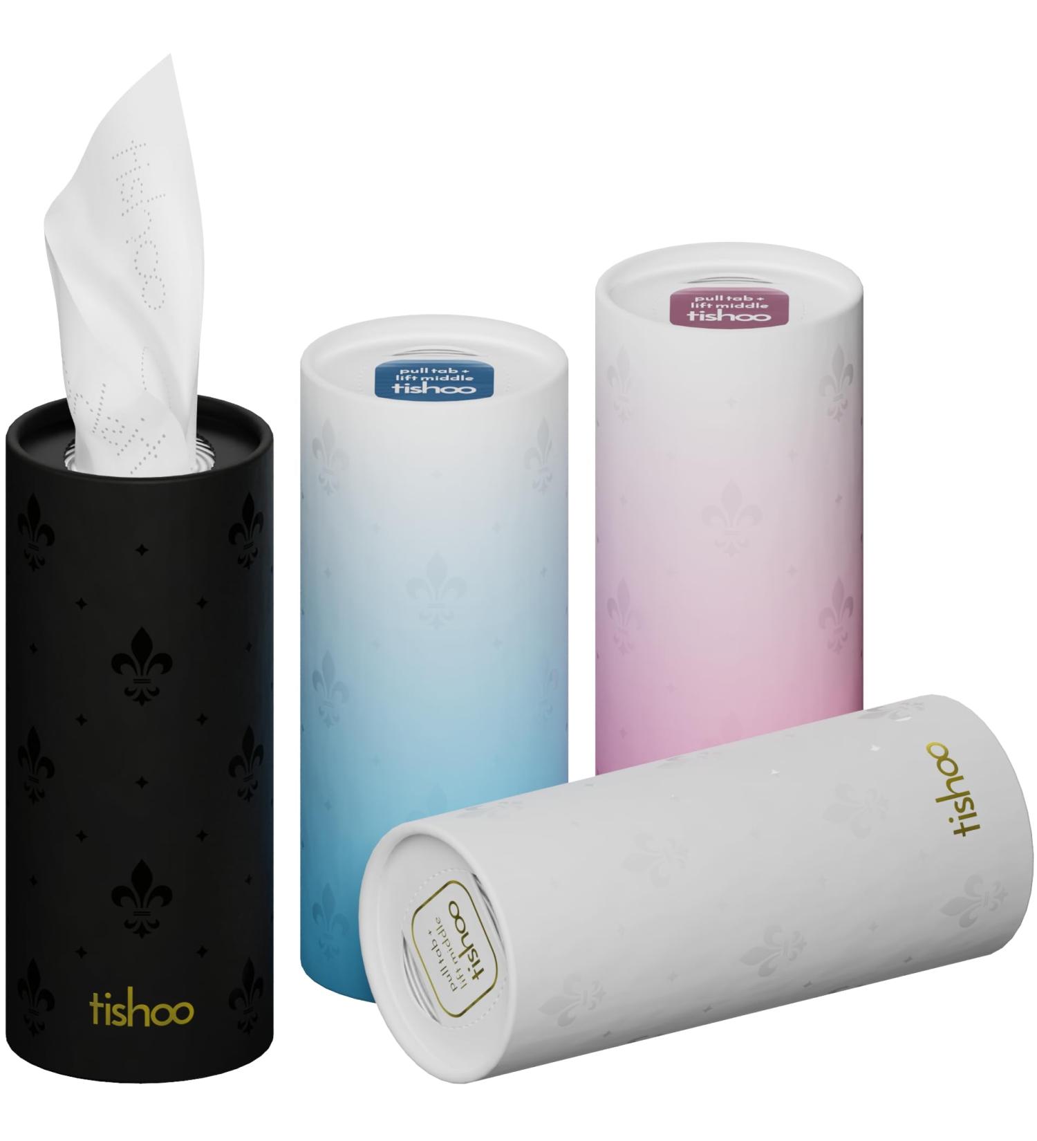 TiShoo Extra Soft Handkerchiefs - Moisturizing 4-Latz for Car & Home | Eco-Friendly Packaging | 4 Pack - Mixed/Belgravia - Buy Online on GoSupps.com