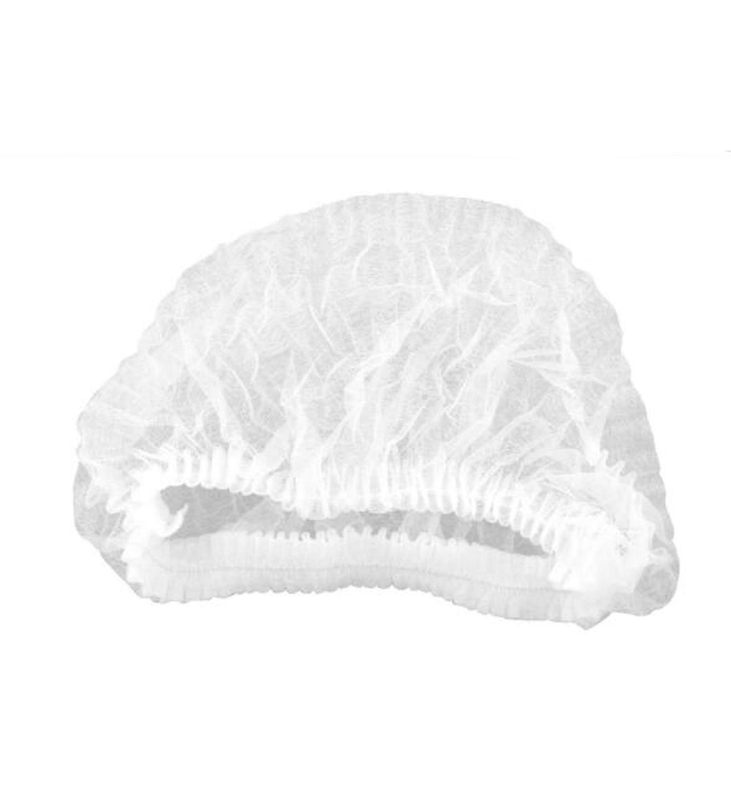 100PCS 24.8inch White Disposable Bouffant Caps with Elastic Edge - Ideal for Spray Salon, Home Baking, Labs & Hospitals - Buy Online on GoSupps.com