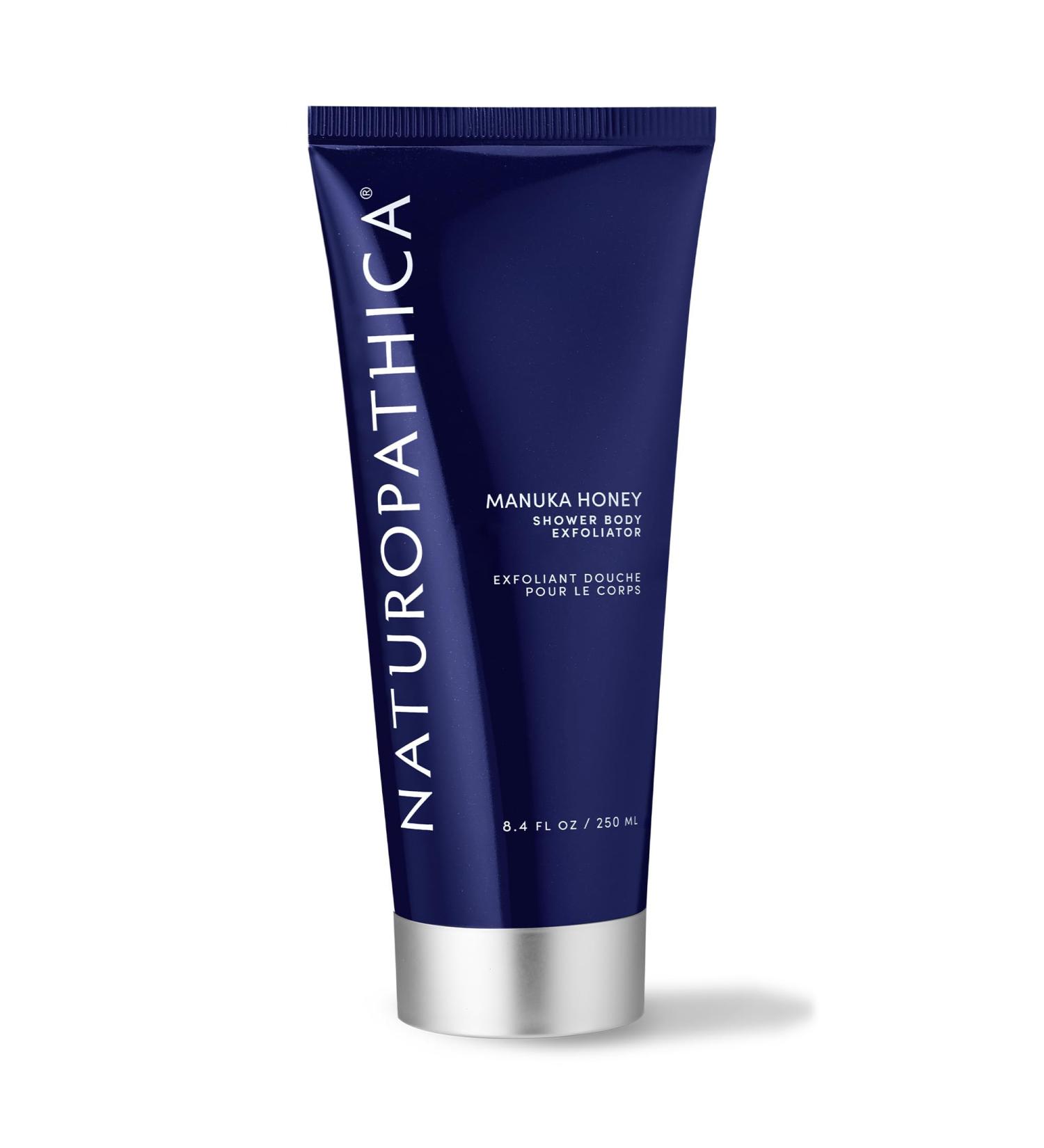 Naturopathica Manuka Honey Shower Body Exfoliator - Hydrating Scrub for Firmer Skin Protects Skin Barrier - 8.4 fl oz - For Men & Women - Buy Online on GoSupps.com