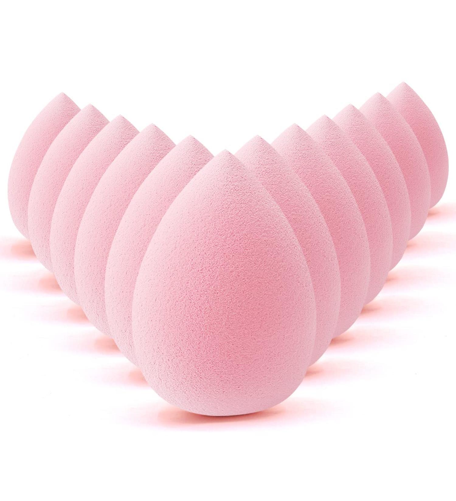 12-Piece Pink Makeup Sponge Set for Flawless Liquid, Cream, and Powder Application - Buy Online on GoSupps.com