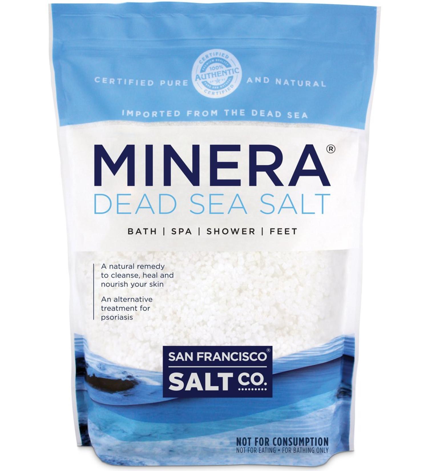 Minera Dead Sea Salt 10 lb. Bulk Bag - Coarse Grain | Natural Skin Care & Bath Salt - Buy Online on GoSupps.com