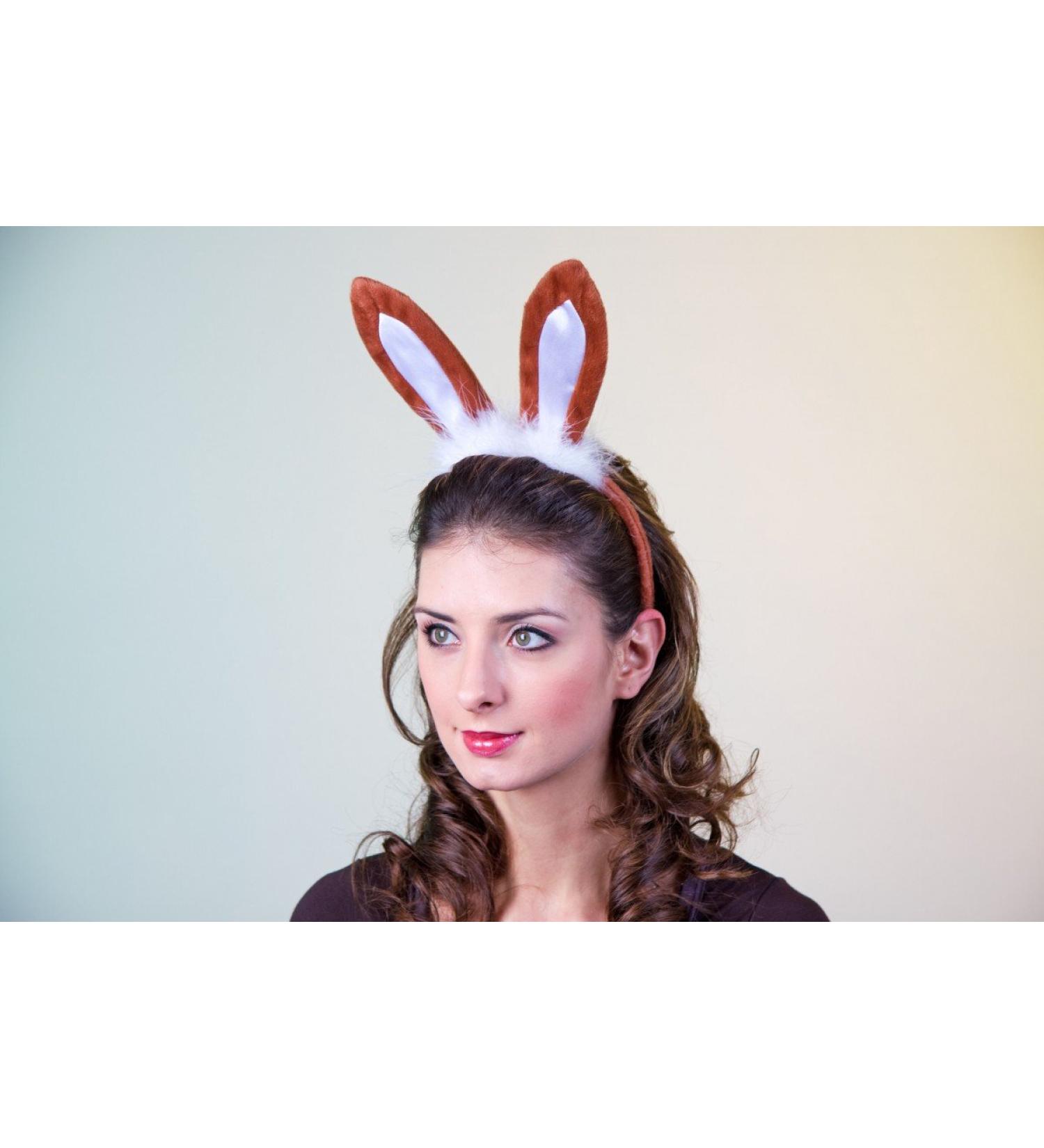 Head bar with brown rabbit ears