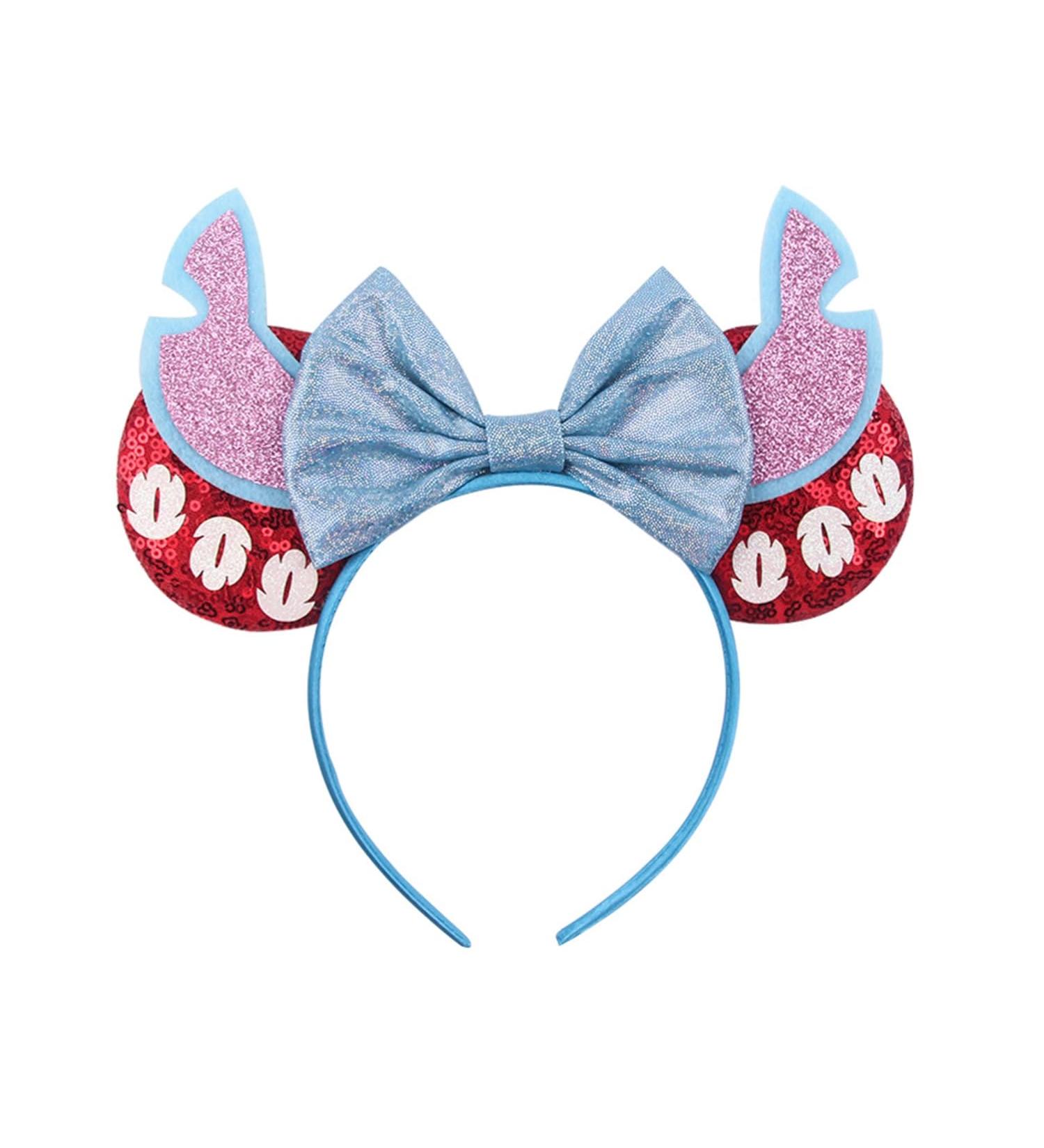 Yunmoxiao Mouse Ears Bow Headbands Shiny Bows Glitter Party Decoration Cosplay Costume for Kids Girls Women Princess Party Decorations Cosplay (Pink) - Buy Online on GoSupps.com