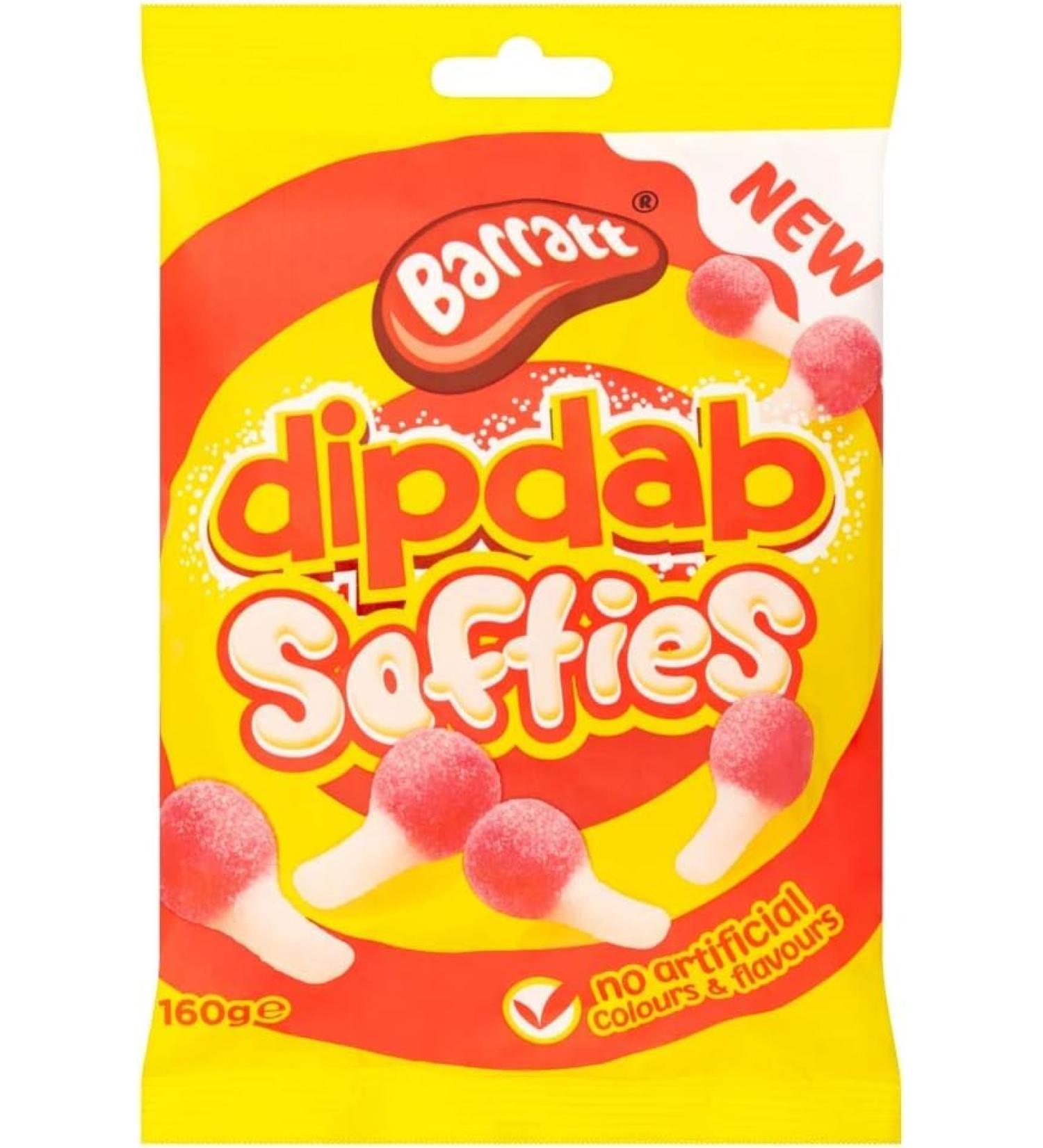 Barratt Dip Dab Softies Sweets 160g PMP Bags (Pack of 14)
