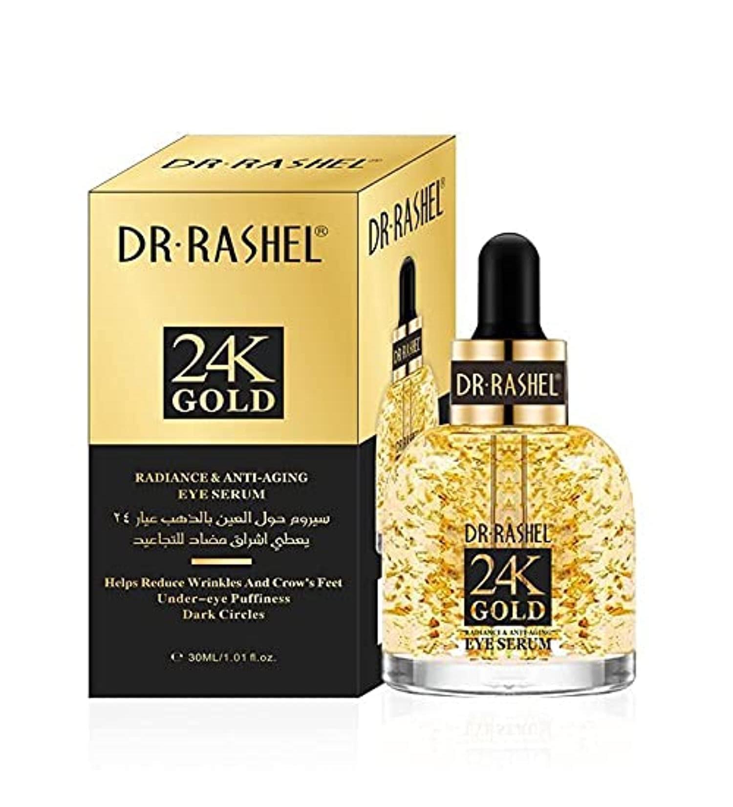 Dr Rashel 24K Gold Radiance Collagen & Anti - Aging Eye Serum Helps To Reduce Wrinkle Under eye Puffiness & Dark Circles Size 1.01 Fl Oz (Pack Of 1) - Buy Online on GoSupps.com