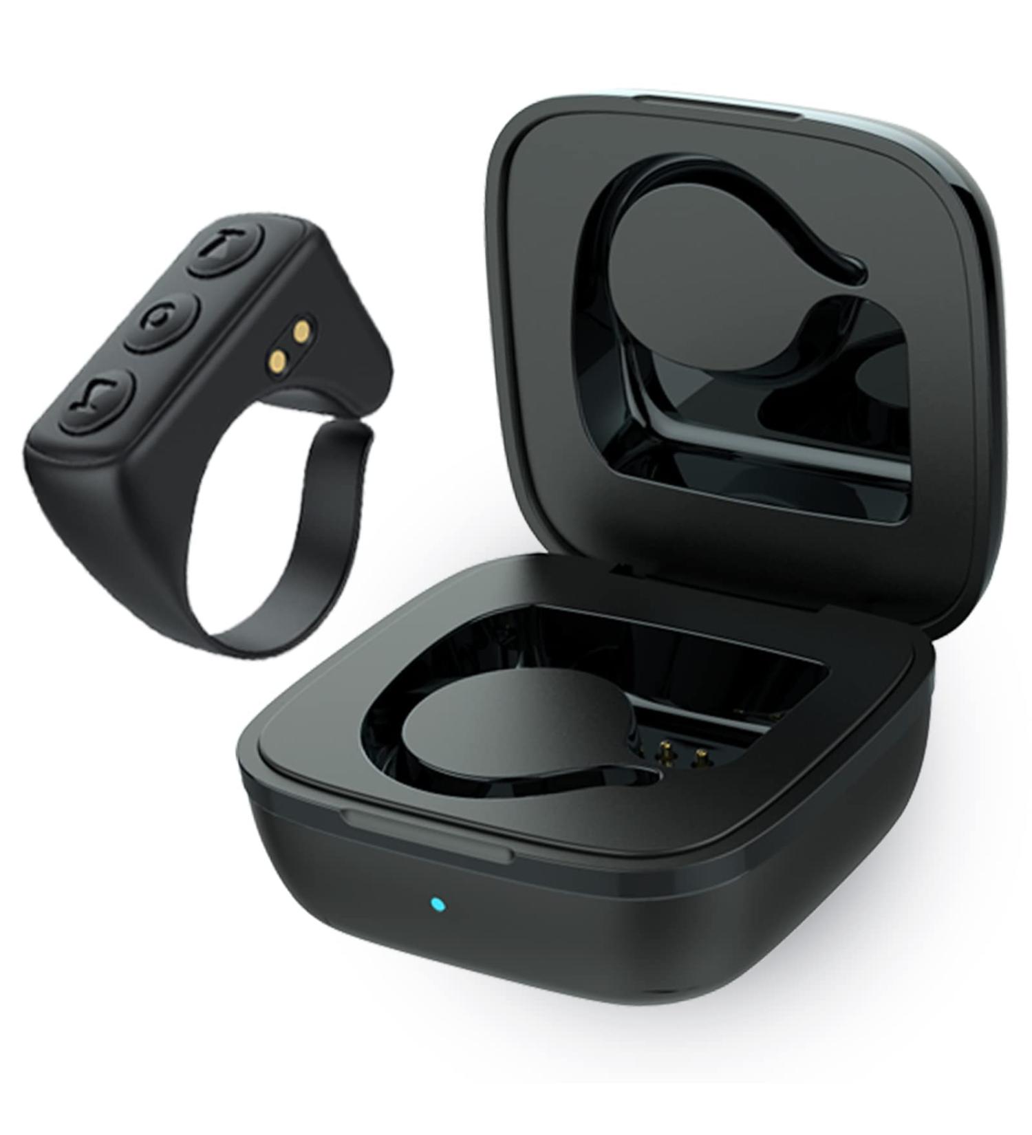Bluetooth Remote Control for TikTok & Camera Shutter - Black | Wireless Ring | Bluetooth 5.0 | USB Rechargeable | 32ft Control Range | Compatible with iOS & Android Devices - Buy Online on GoSupps.com