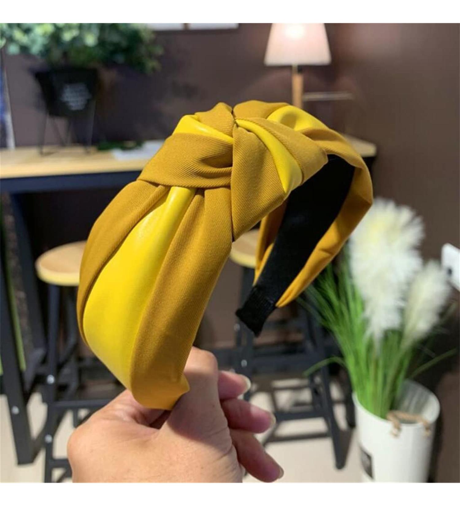 WENLII Women's Leather Patchwork Headband in Color D - Stylish Fabric Headwear and Hair Accessory - Buy Online on GoSupps.com