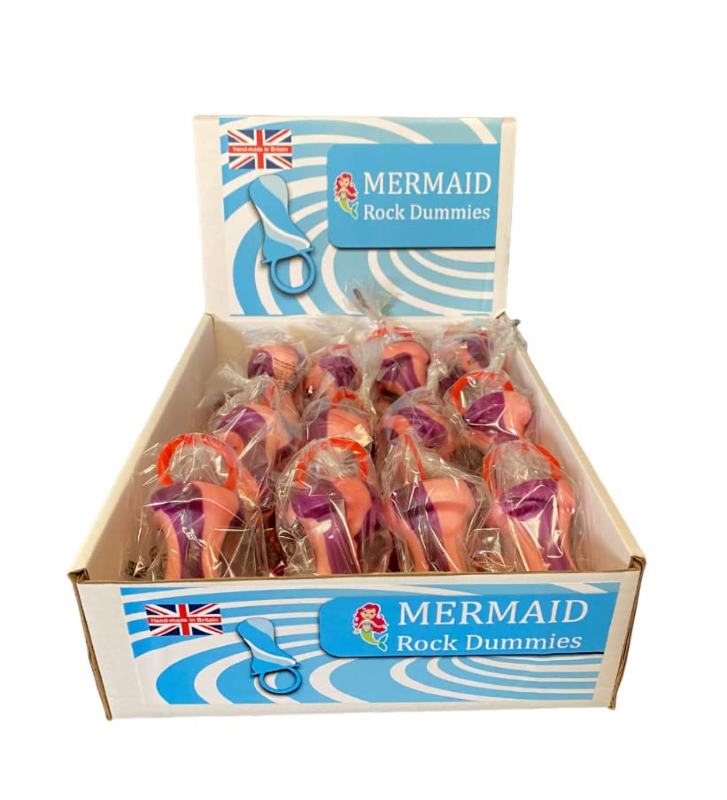 10 X Giant Mermaid Fruit Flavoured Rock Dummy Uk Made Party Favours Cake Decoration Handmade Dummies Display Box Included - Buy Online on GoSupps.com
