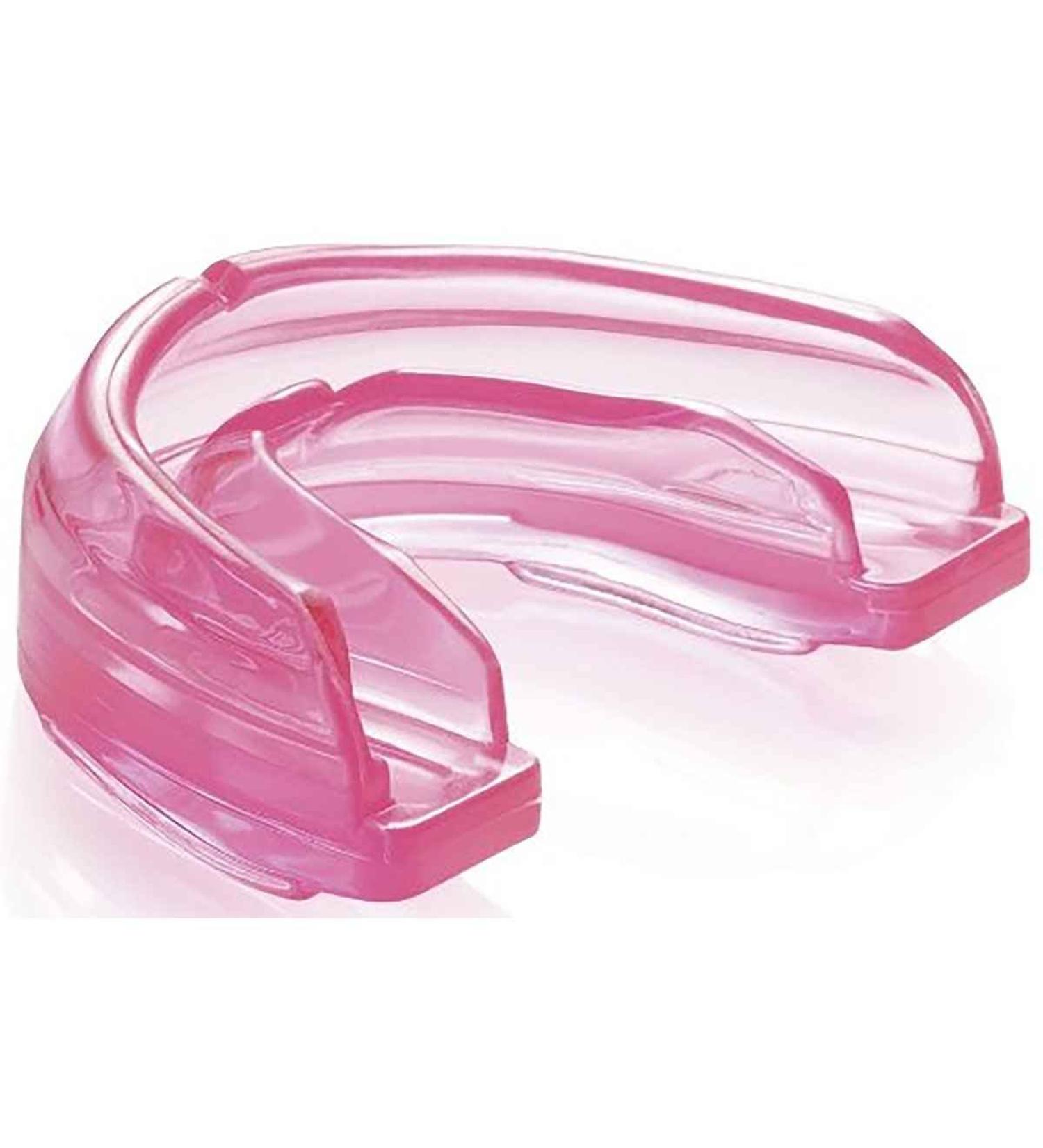 Shock Doctor Mouthguard for Braces - Medical Silicone Double & Simple Fit - Ideal for MMA Hockey & Martial Arts - Youth Protection in Pink - Buy Online on GoSupps.com