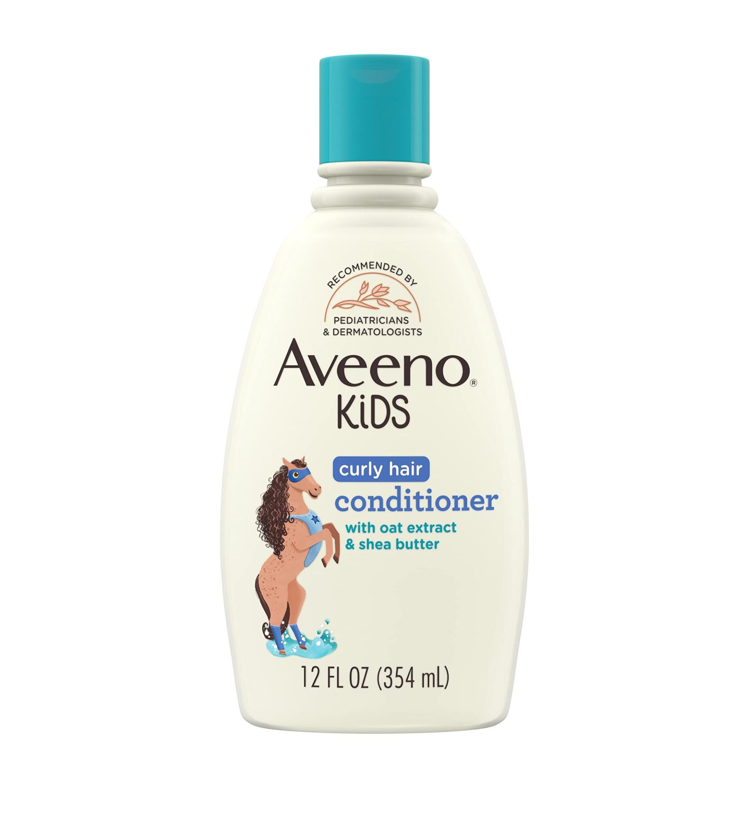 Aveeno Kids Curly Hair Conditioner 12 fl. oz - Hydrating Kids Curly Hair Products with Oat Extract & Shea Butter - Buy Online on GoSupps.com