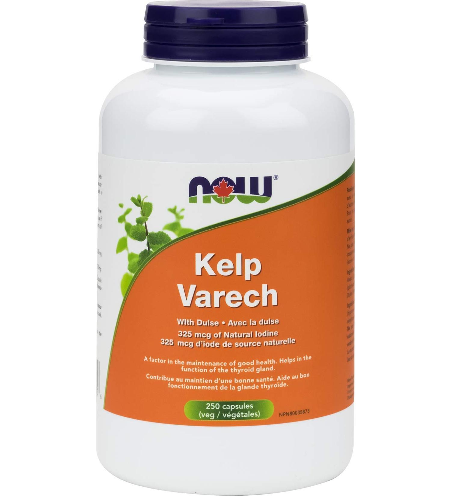 NOW Kelp Veg Capsules 250 Count - Buy Online on GoSupps.com