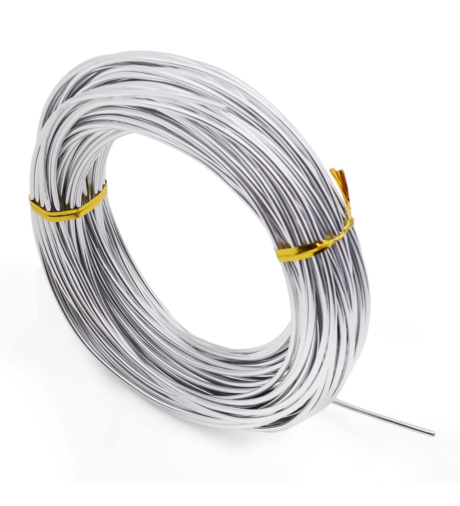 Famgee 2mm Silver Aluminum Wire - 65.6 Ft for DIY Crafts & Jewelry Making - Buy Online on GoSupps.com