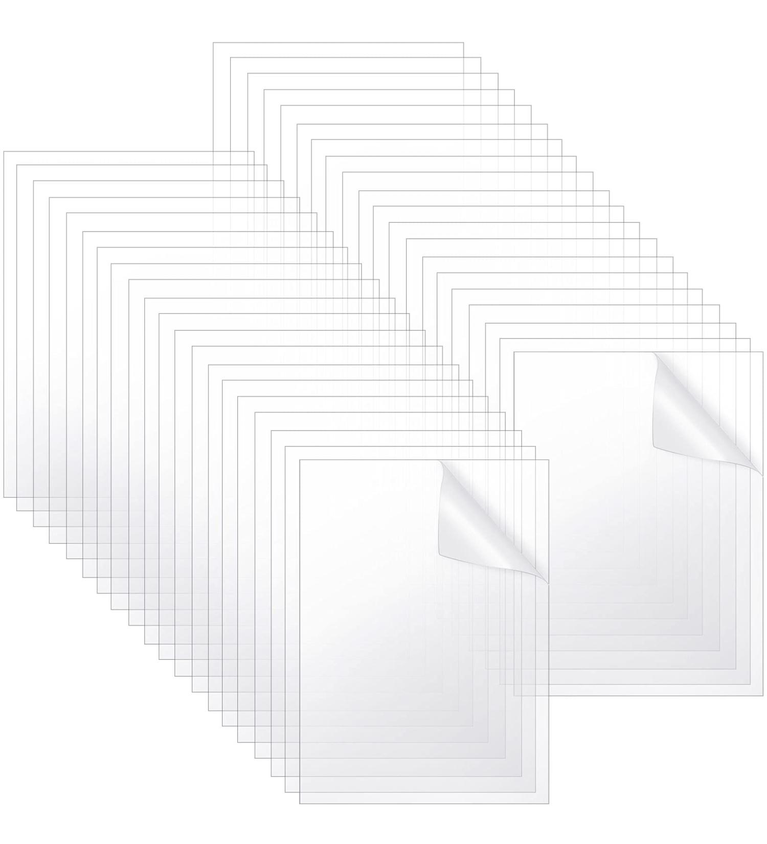40 Pieces Clear Acrylic Sheets with Protective Paper - 7x5x0.04 Inch PETG Panels for Crafts & Picture Frame Replacement - Buy Online on GoSupps.com
