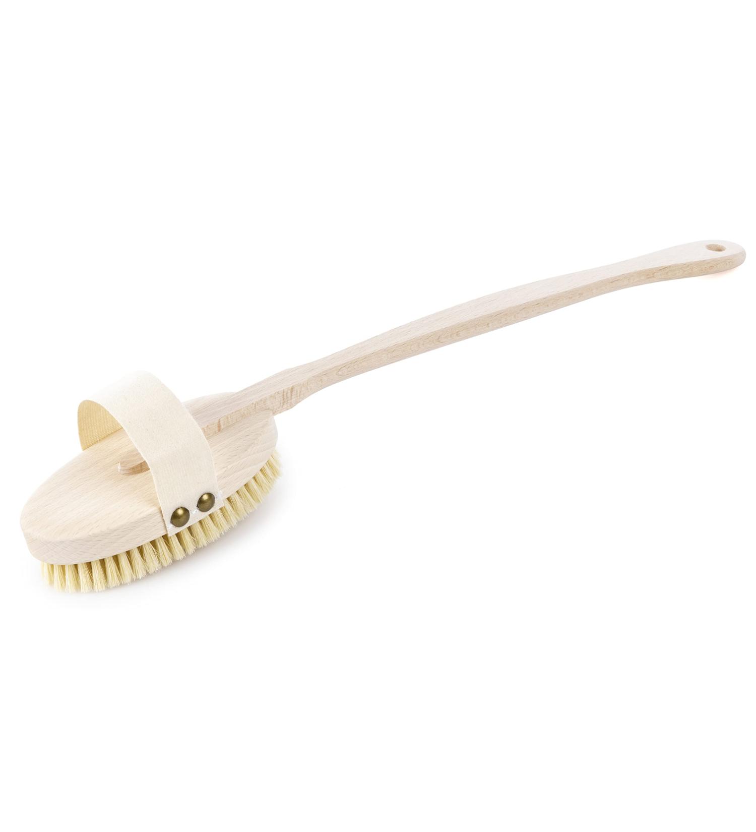 REMOS Natural Bristles Bath & Back Brush with Removable Beechwood Handle - Eco-Friendly Body Care - Buy Online on GoSupps.com
