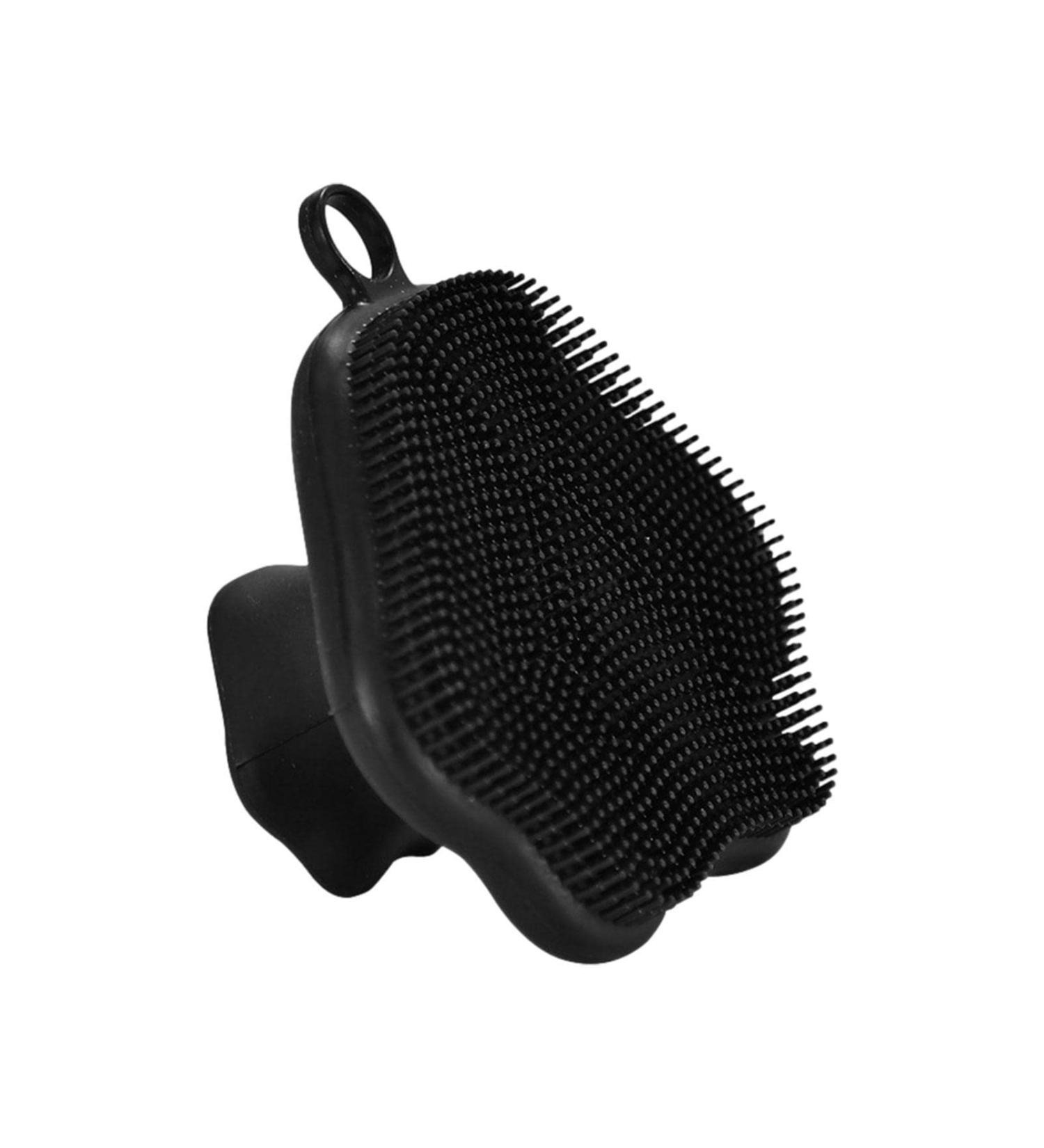 Silicone Face Scrubber Exfoliator - Silicone Face Scrubber Exfoliator with Handle Silicone Face Scrub Facial Cleansing Rubber Face Exfoliator Brush for Delicate Cleaning Black - Buy Online on GoSupps.com