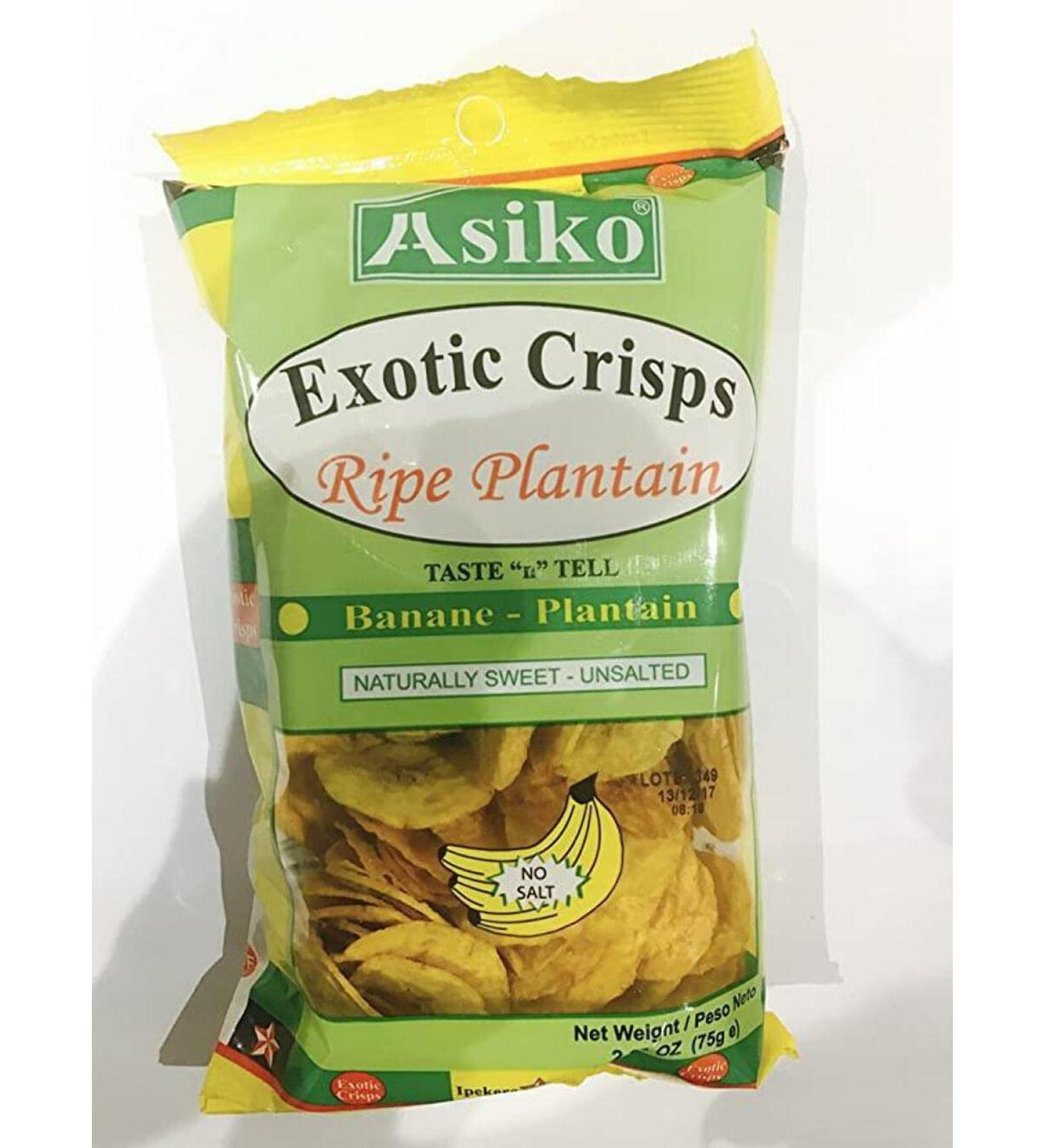 Exotic Plantain Chips Natrural 75g Box of 30-Fd